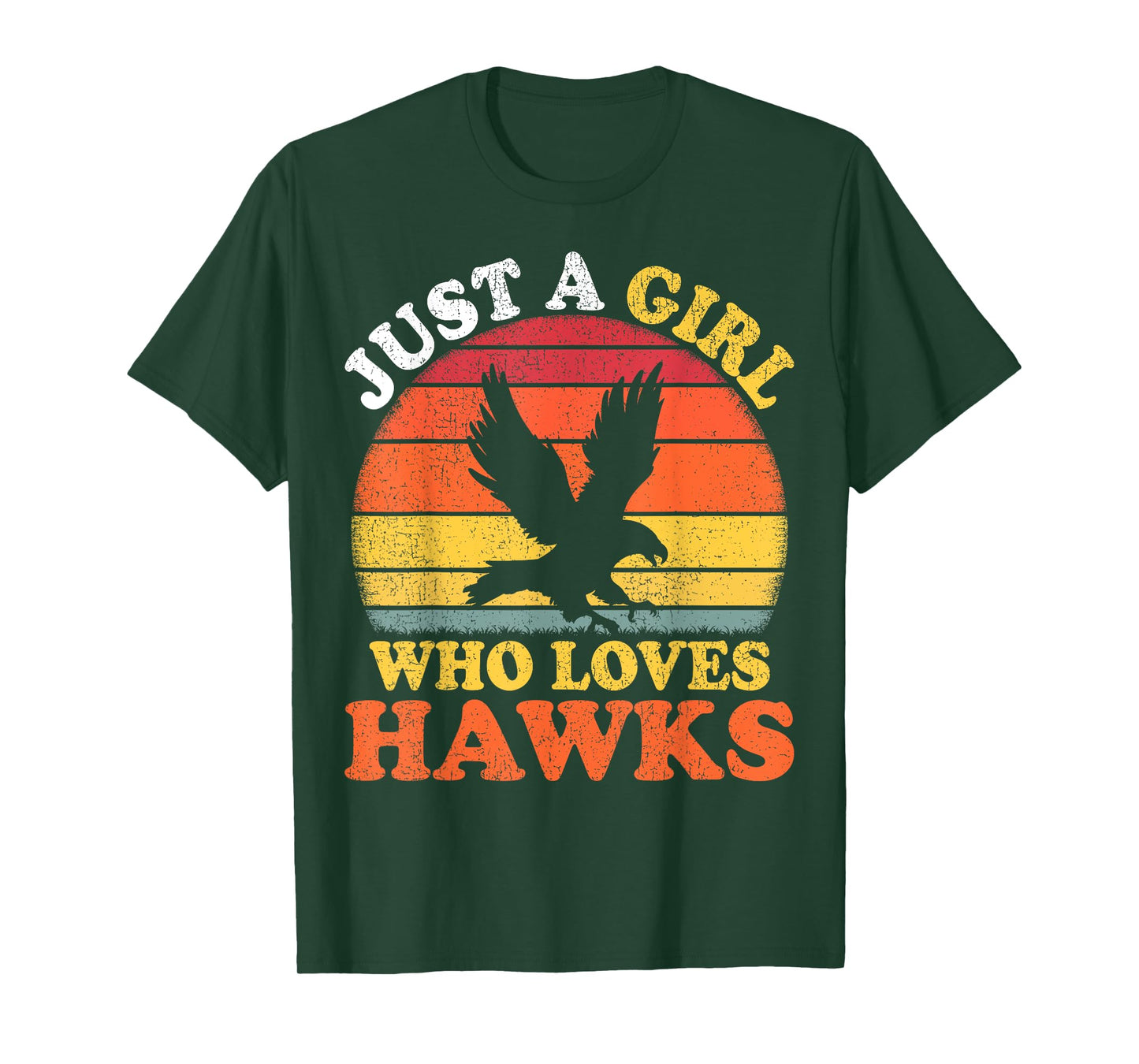 Hawk Bird Vintage Just A Girl Who Loves Hawks T-Shirt