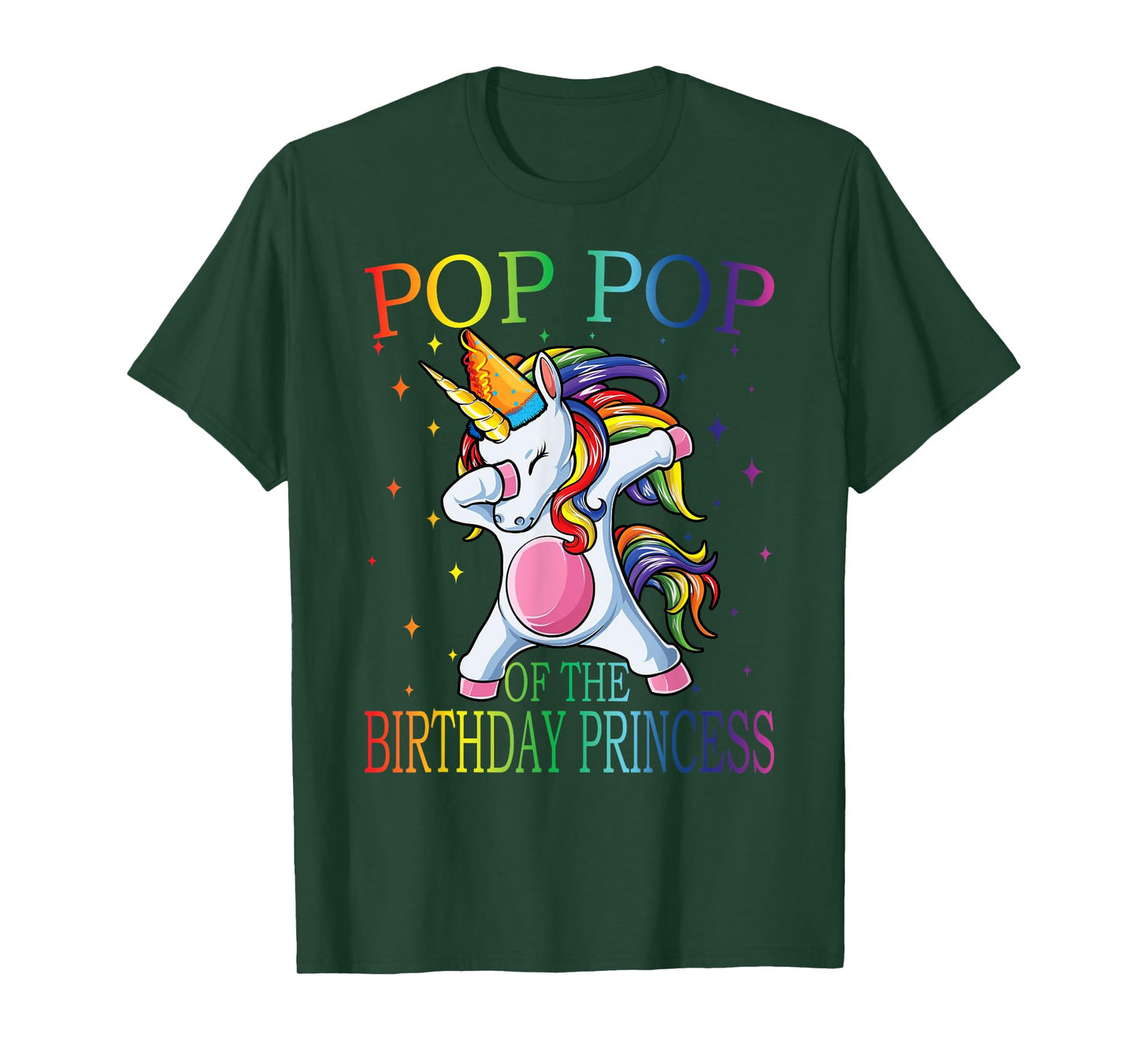 Pop Pop Of The Birthday Princess Unicorn T-Shirt