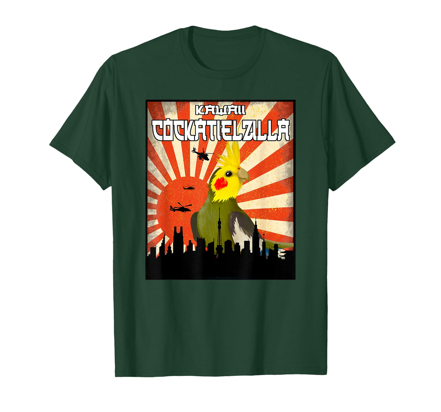 Cockatiel-Zilla Cockatiel T-Shirt, Cockatiel Parrot Shirt T-Shirt