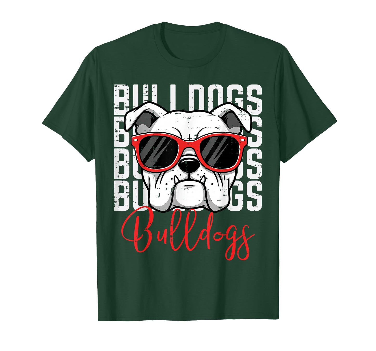 Bulldog Men Women Boys Girls Youth Kids Teen T-Shirt