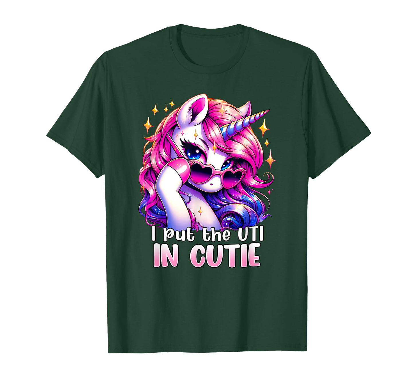 I PUT THE UTI IN CUTIE Weird Embarrassing Oddly Specific Gag T-Shirt