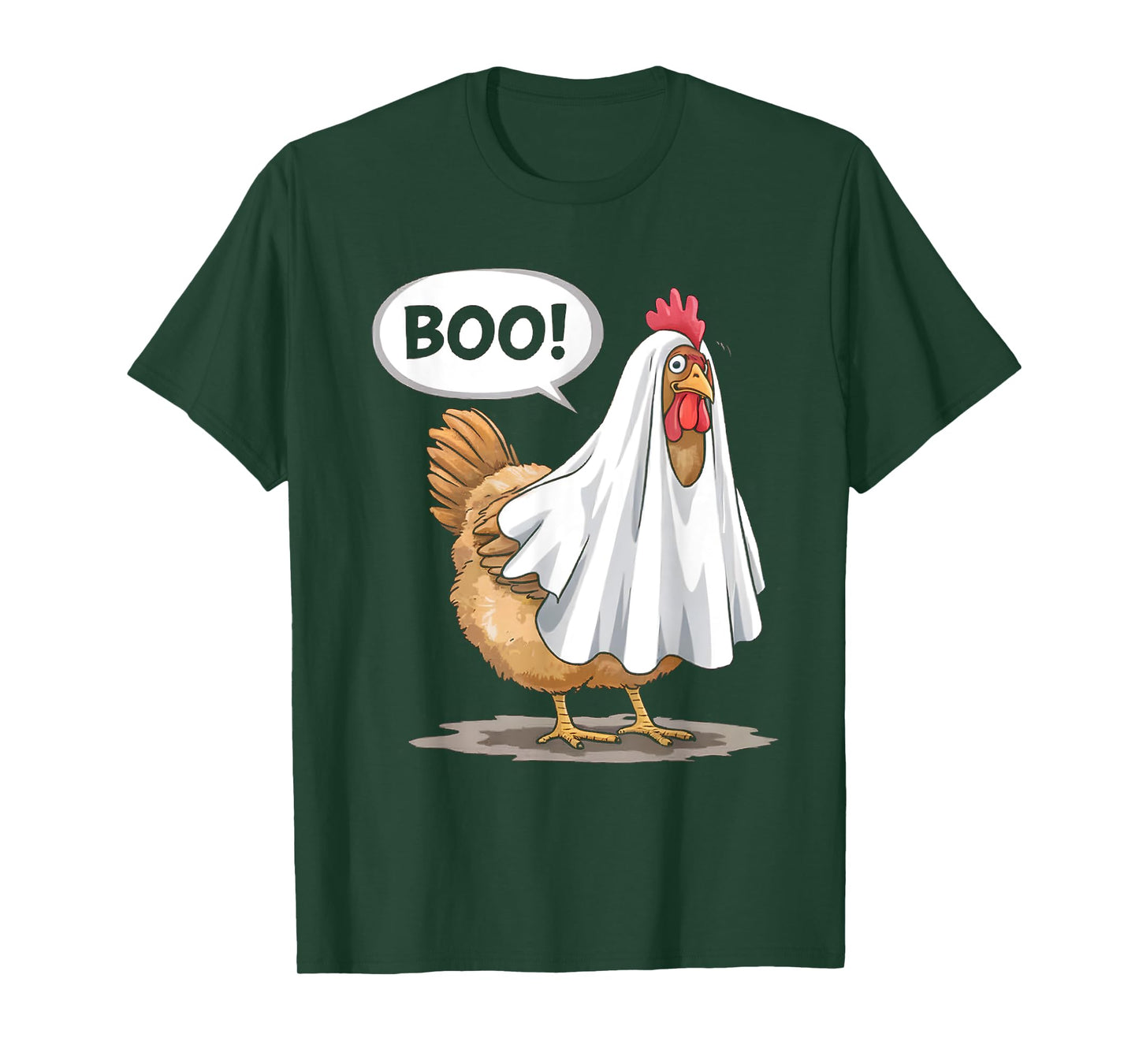 Funny Halloween Chicken Boo Spooky Chicken Halloween Costume T-Shirt