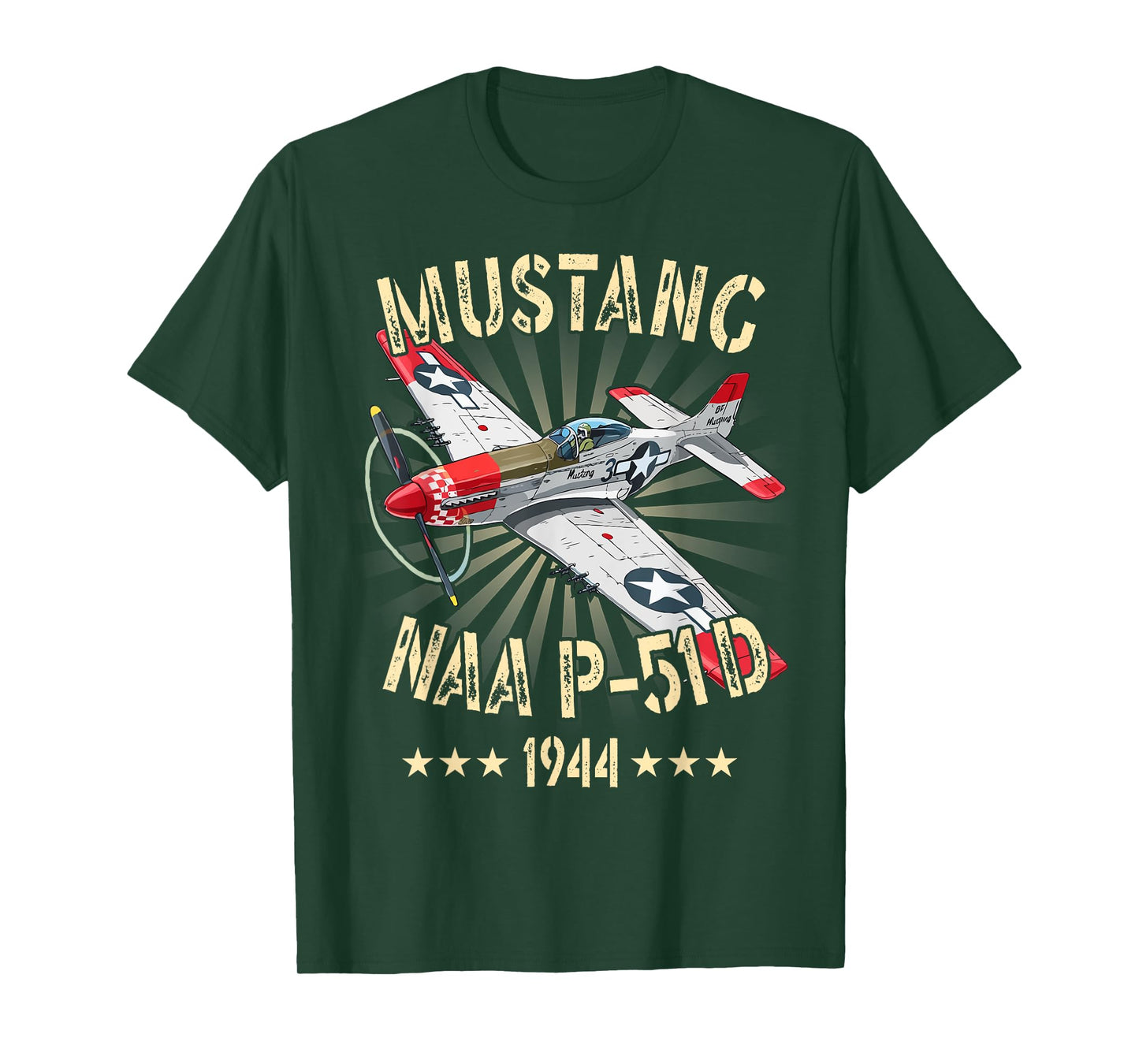 P-51D Mustang Vintage North American P-51D Fighter Warbirds T-Shirt