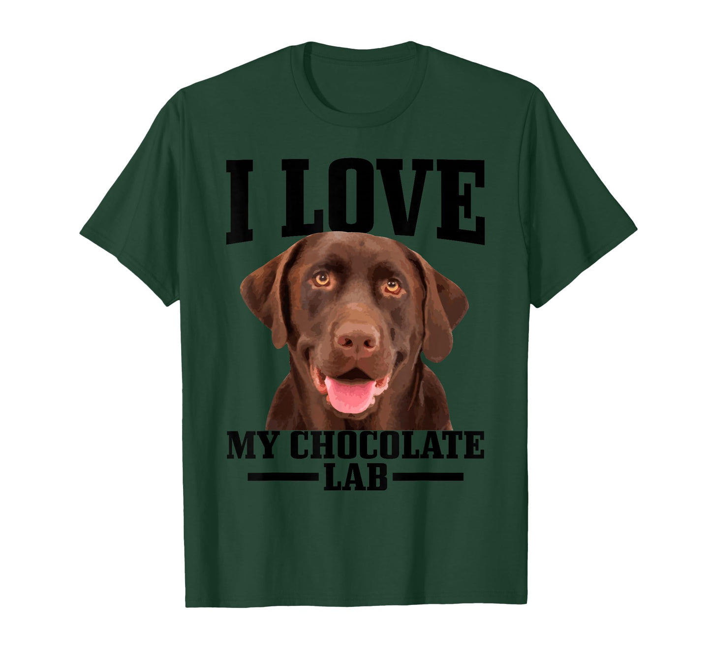 Chocolate Labrador Retriever Mom Dad I Love My Lab Dog T-Shirt