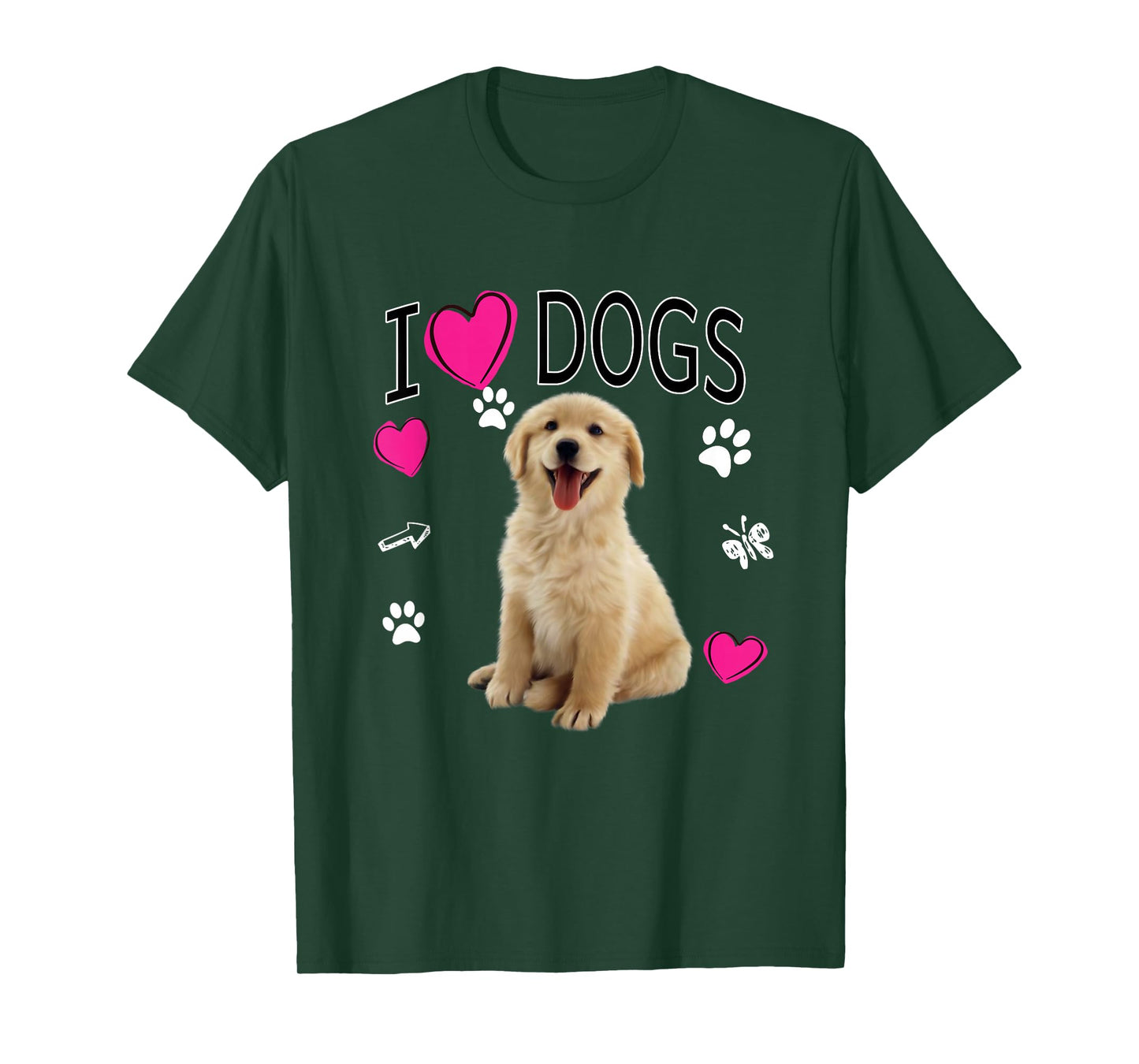 I Love Dogs Shirt - Golden Labrador retriever t shirt T-Shirt