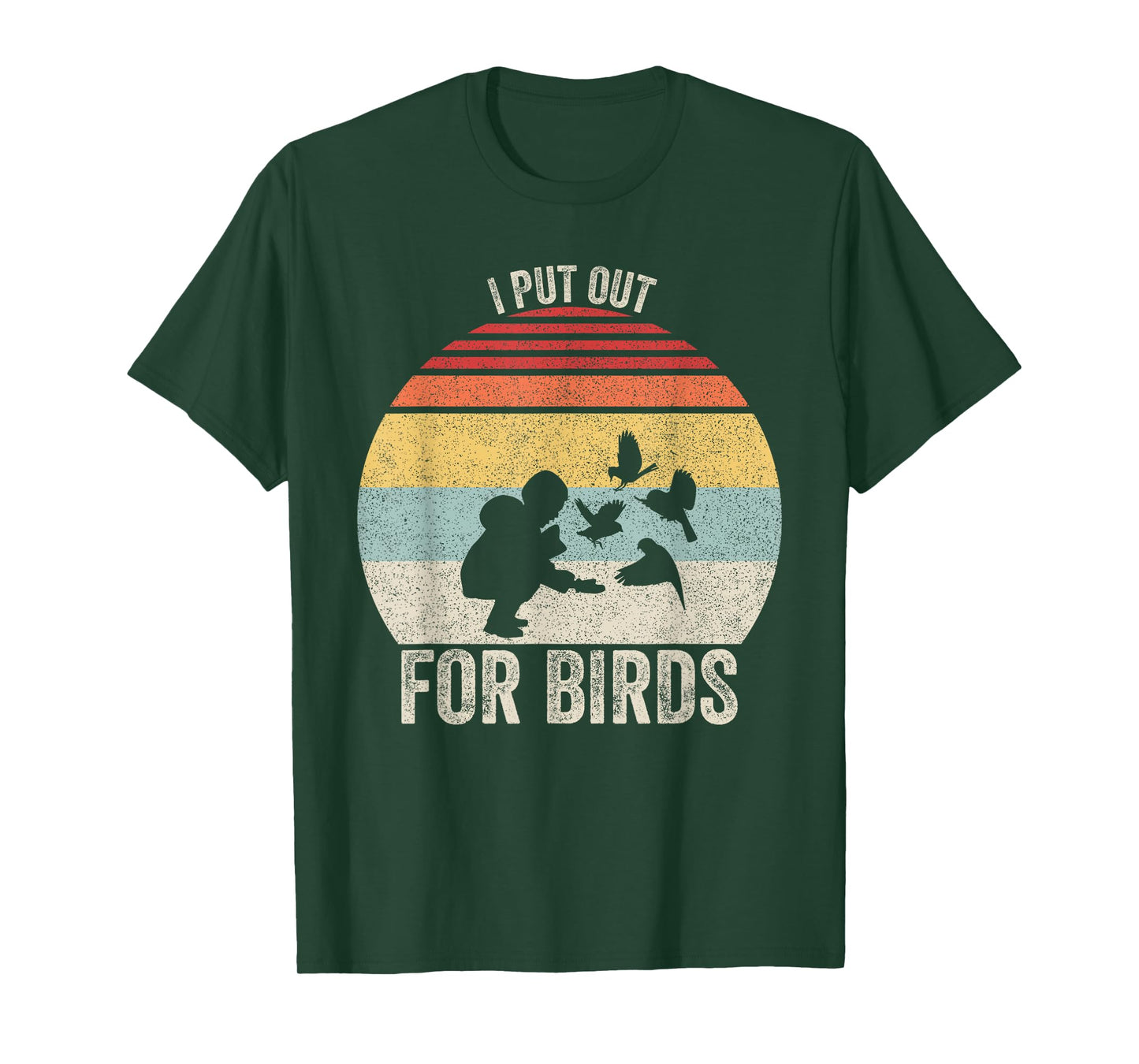 Vintage Retro I Put Out For Birds Shirt Funny Bird Feeder T-Shirt