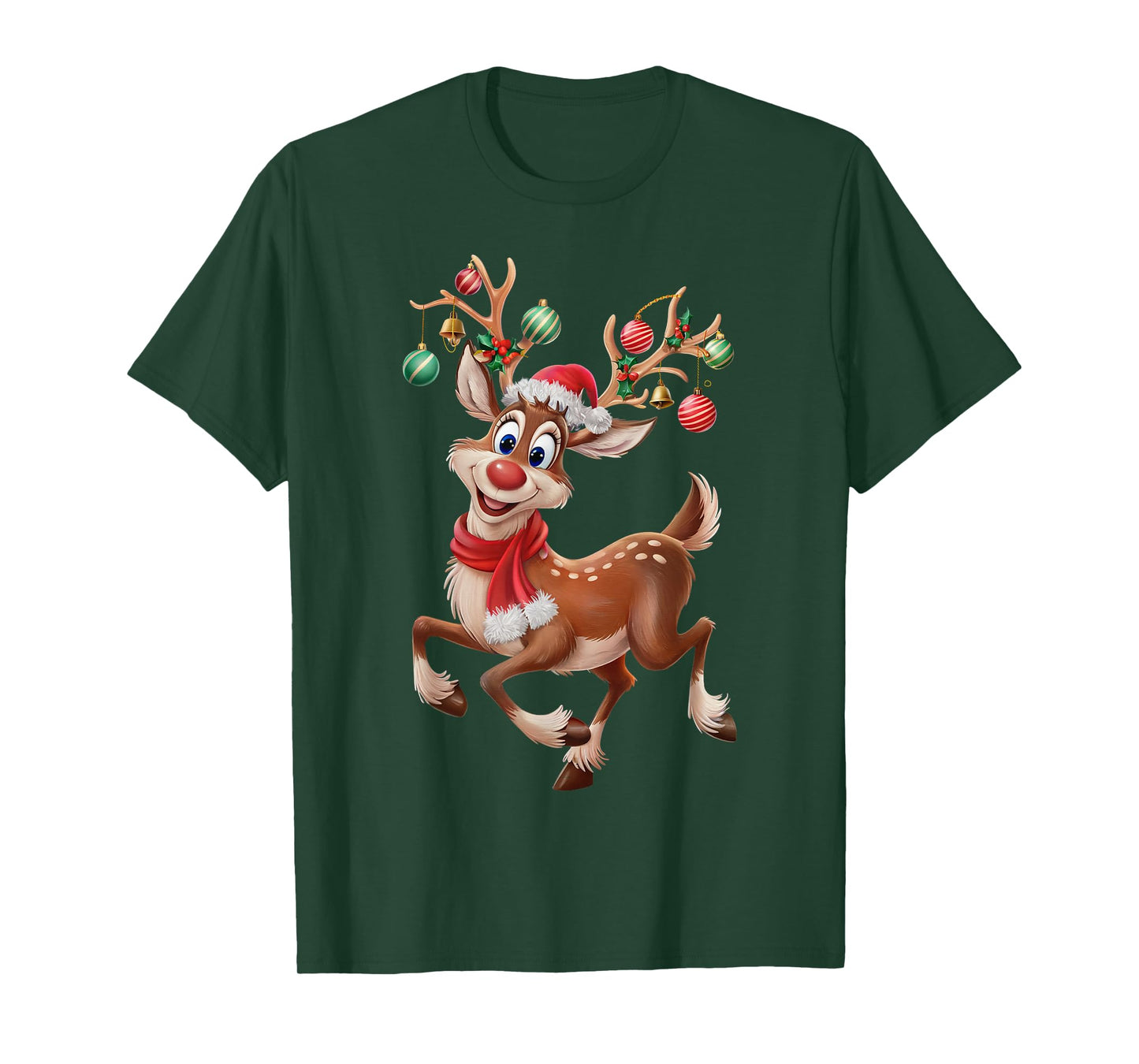 funny Rudolph The Red Nose Reindeer For Kids & Christmas boy T-Shirt