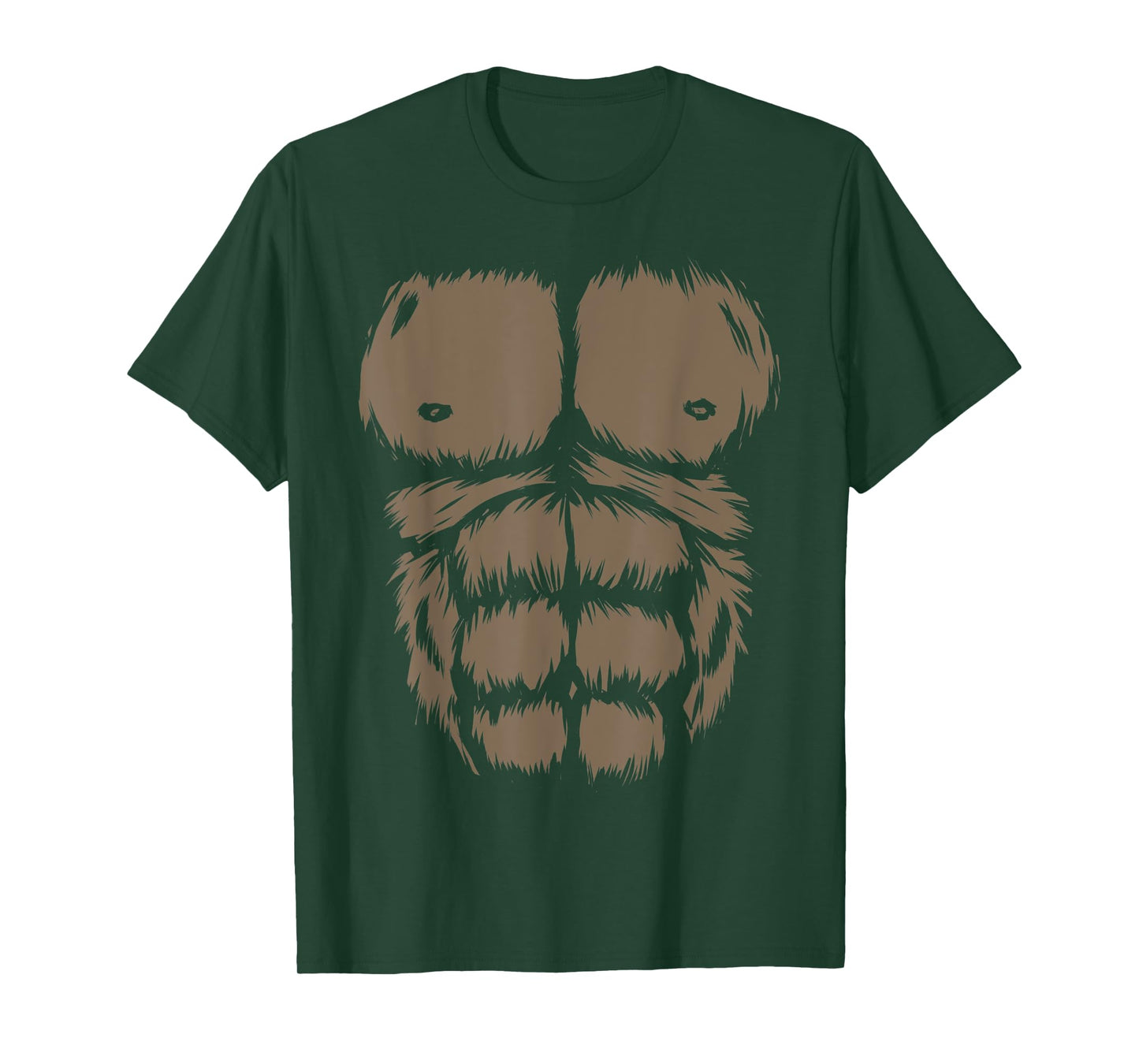 Funny Gorilla Chest Monkey Belly Abs Halloween Costume T-Shirt