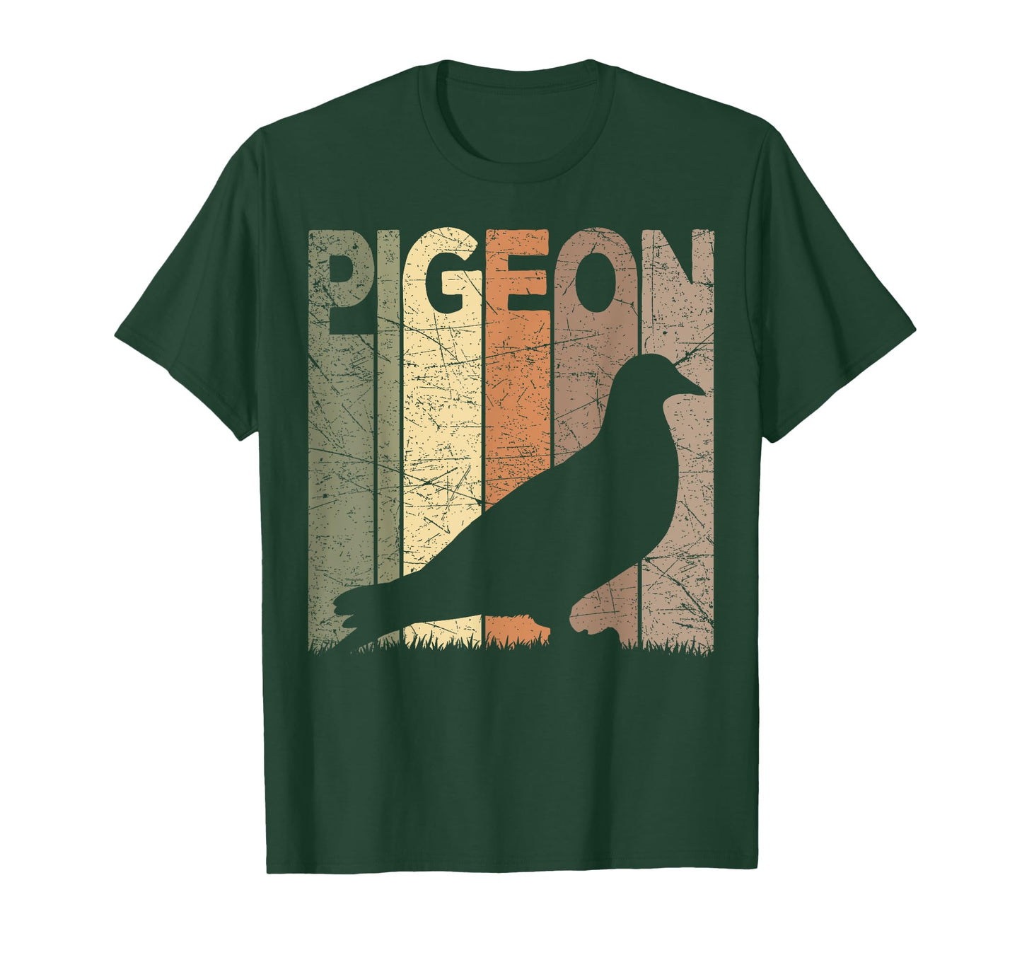 Pigeon Vintage Birdwatching Retro Pigeon Ornithology T-Shirt, Small, Black