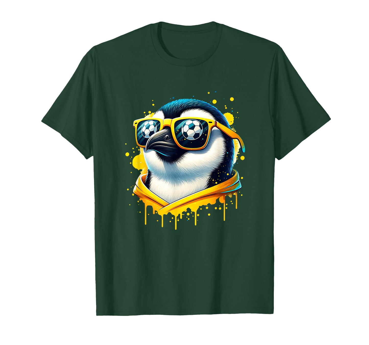 Cool Penguin Soccer Player Fan Champion T-Shirt