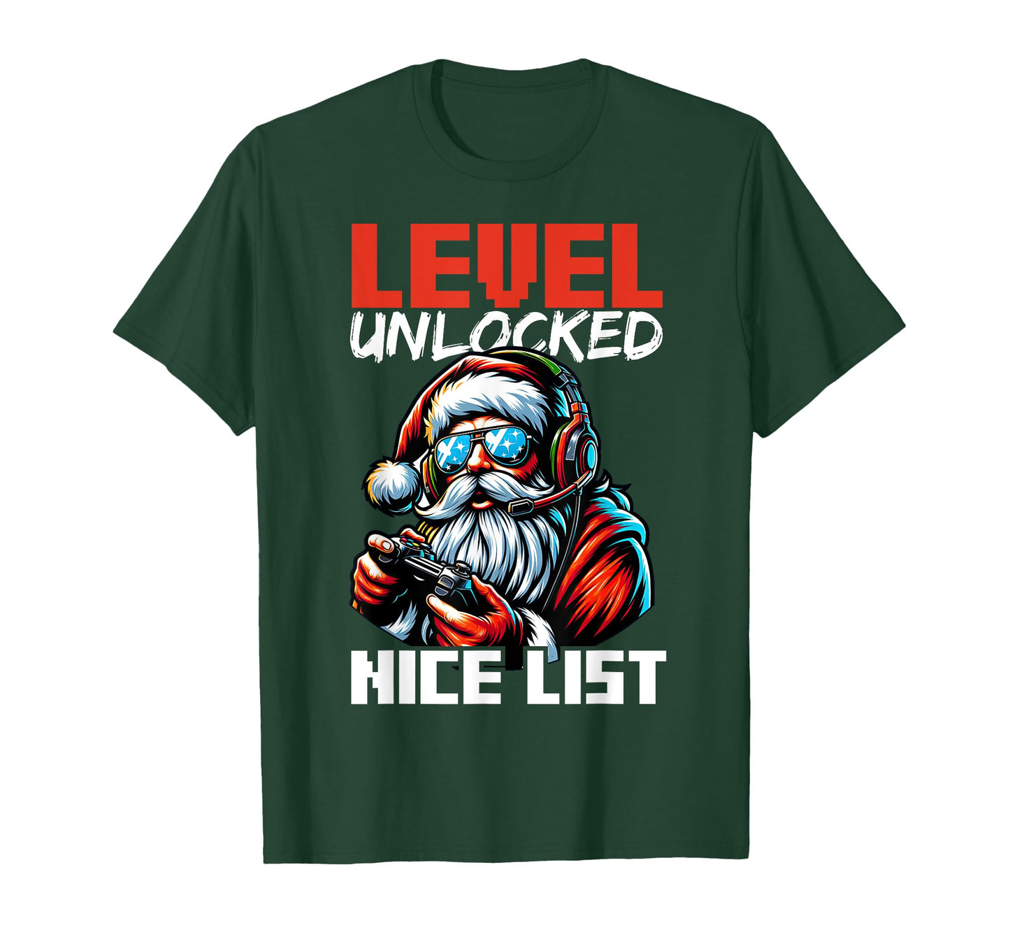 Christmas Gamer Boys Nice List Video Game Santa Xmas T-Shirt