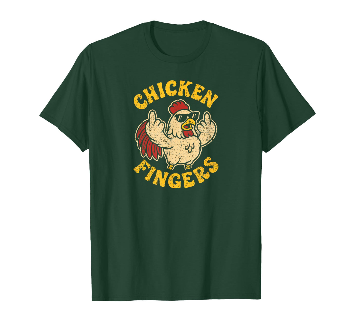 Angry Chicken Flipping Off Middle Fingers Pun Cluck Off Meme T-Shirt