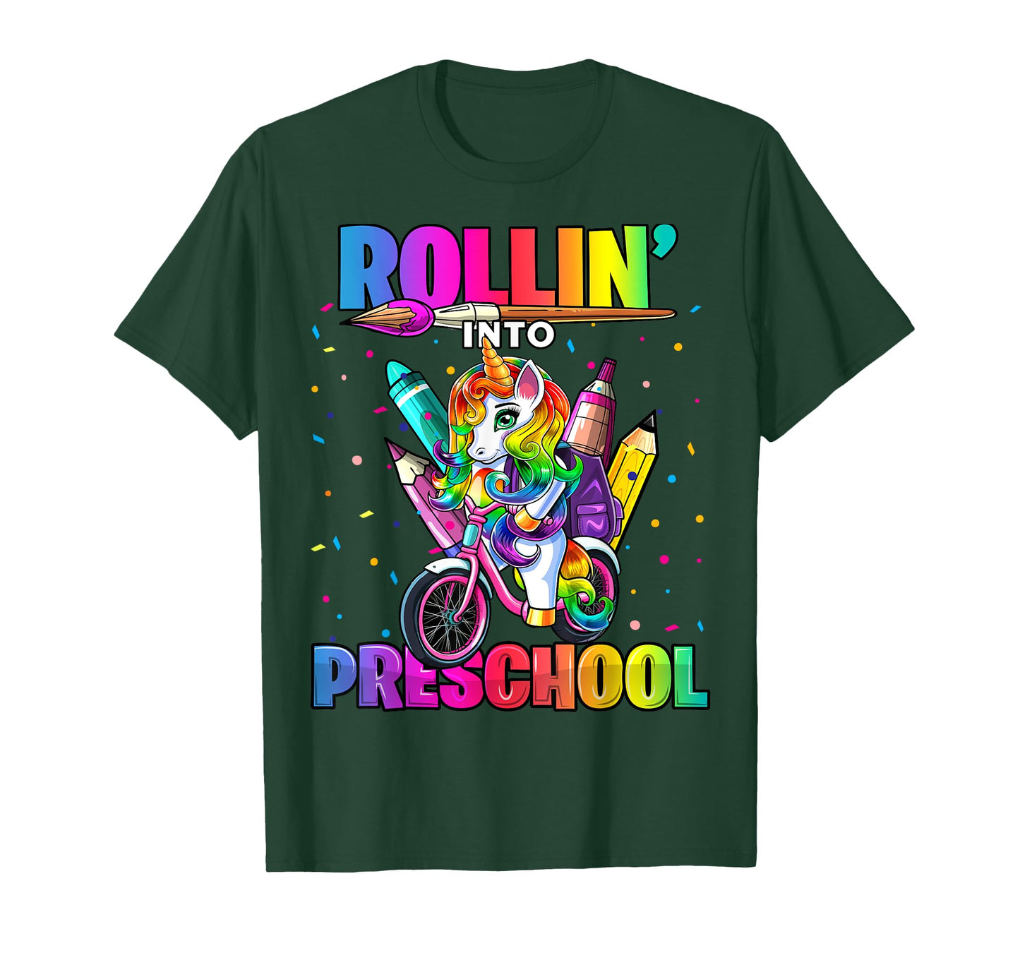 Preschool Unicorn Back to School First Day of School Girls T-Shirt