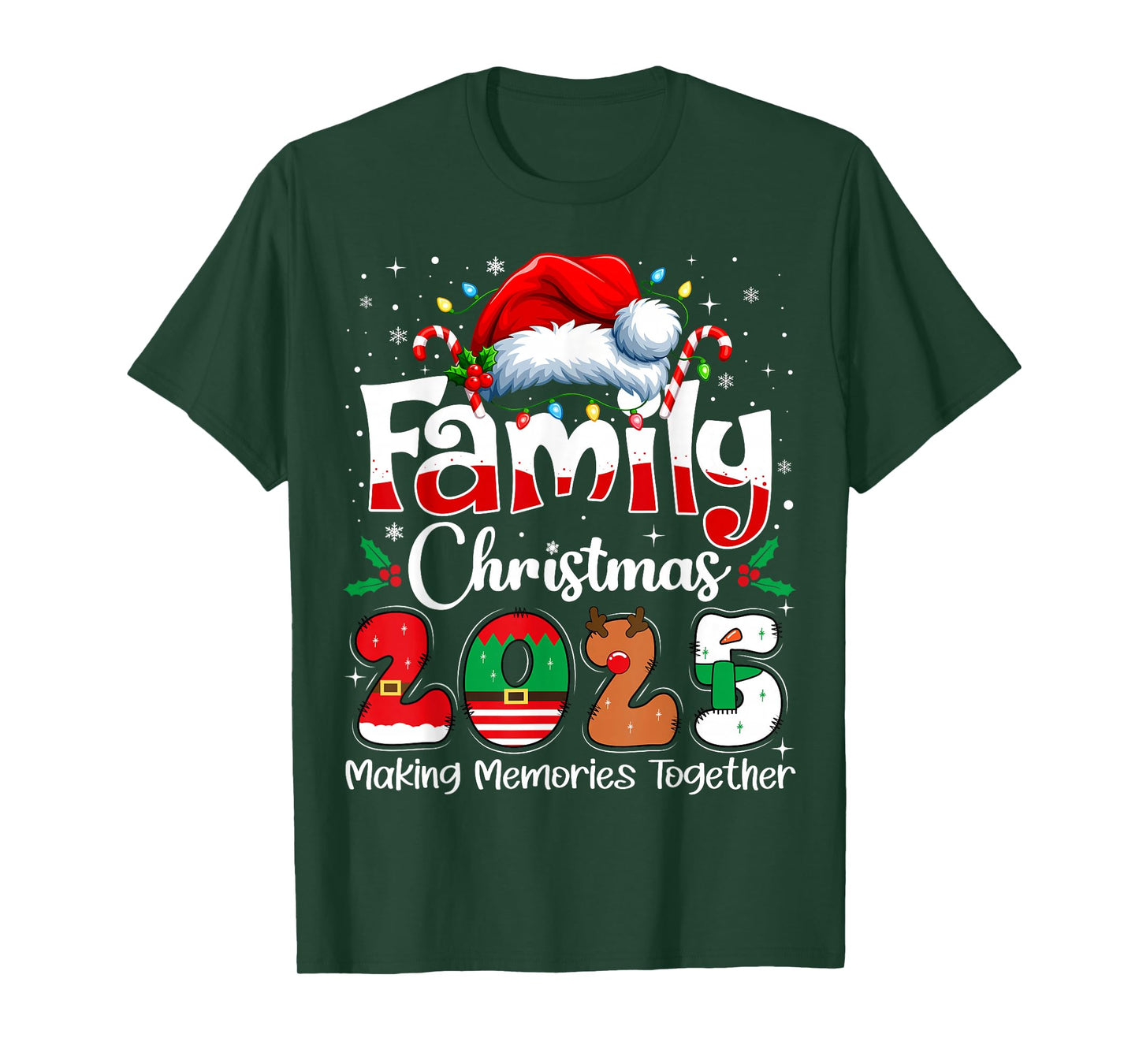 Family Christmas 2025 Matching Outfit Xmas Squad Santa T-Shirt