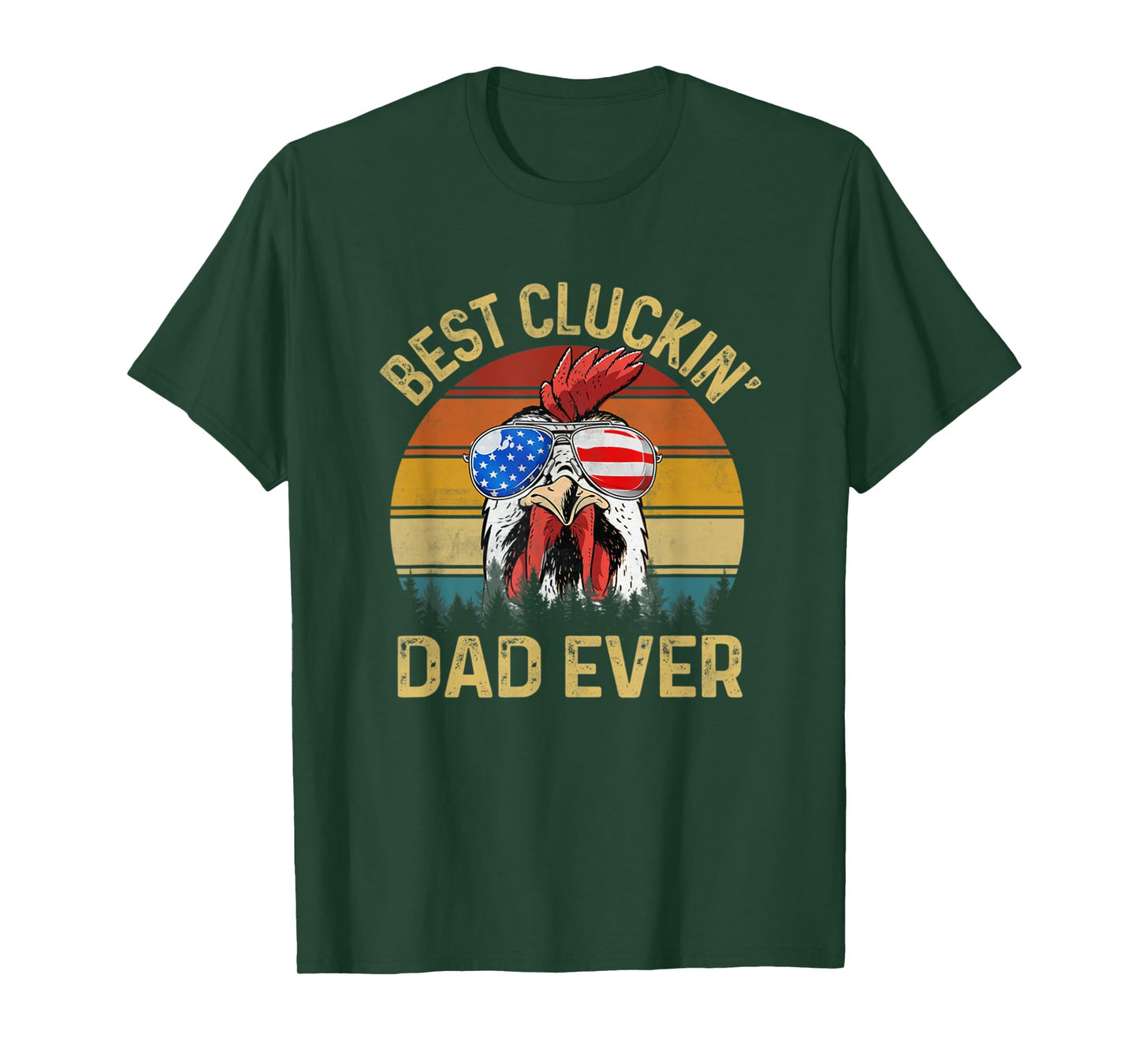 Mens Chicken Dad Best Cluckin Dad Ever Proud Daddy Farmer T-Shirt