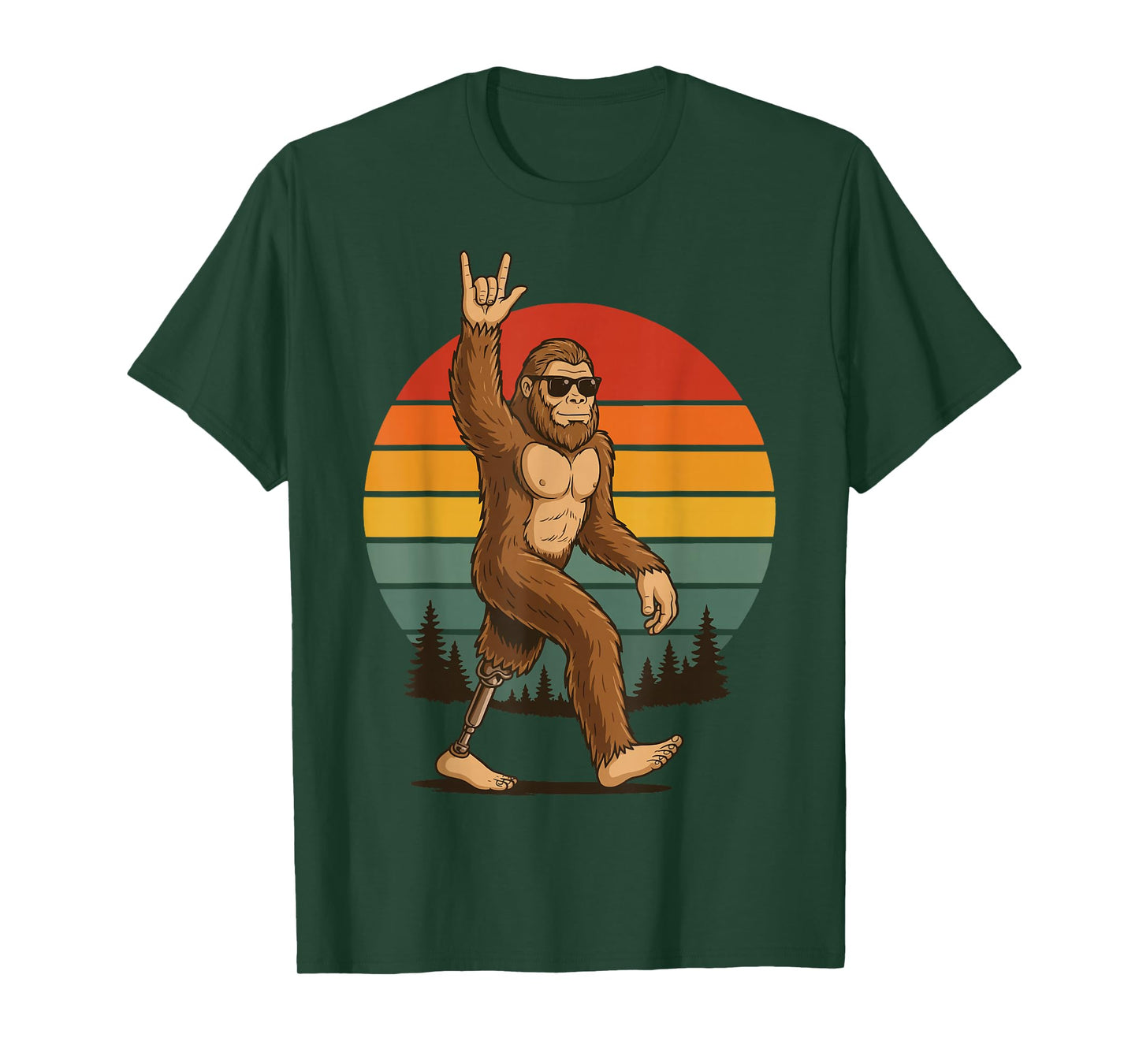 Bigfoot Amputee Retro Sasquatch T-Shirt