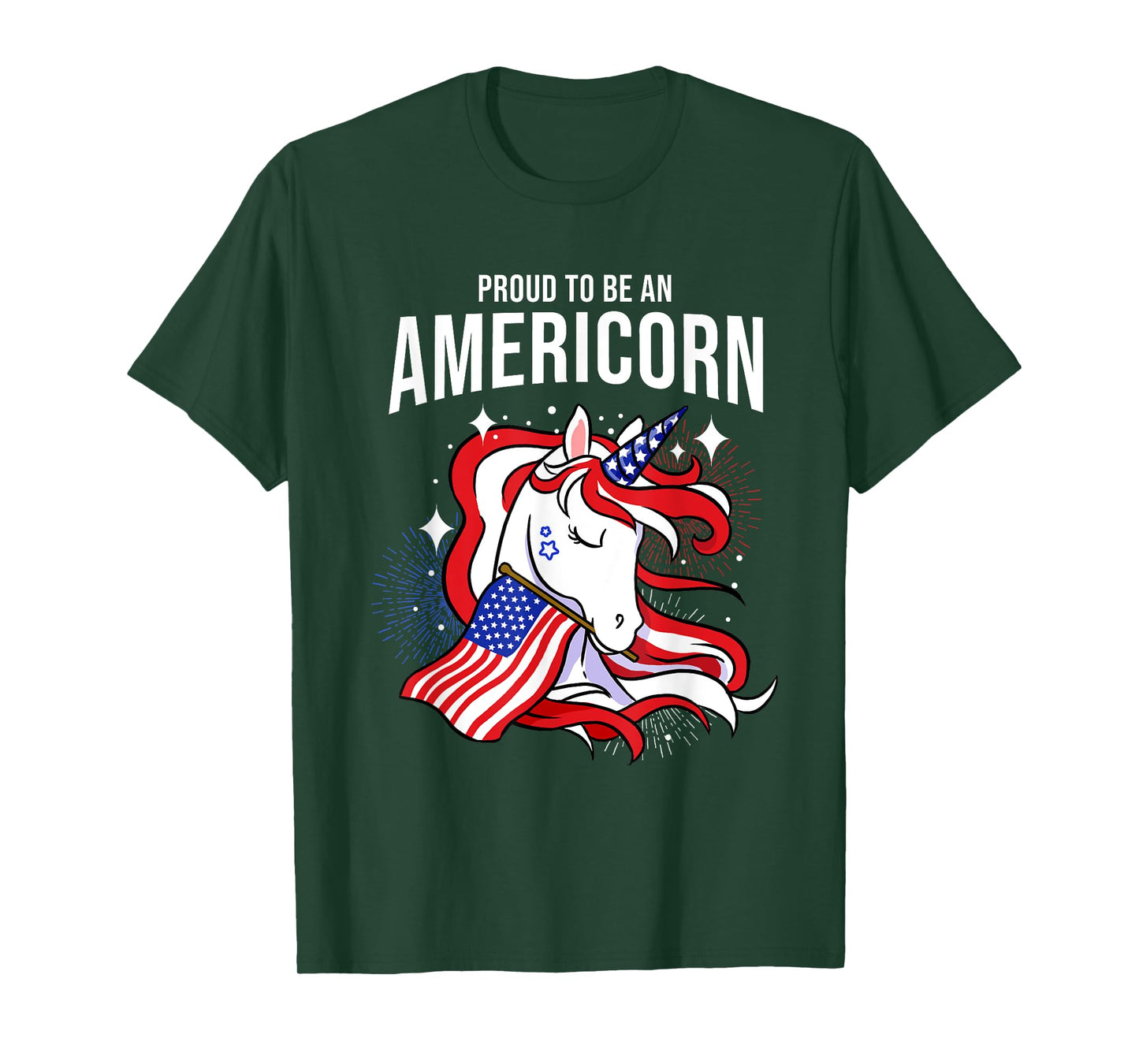 Proud To Be An Americorn Fourth Of July T-Shirt