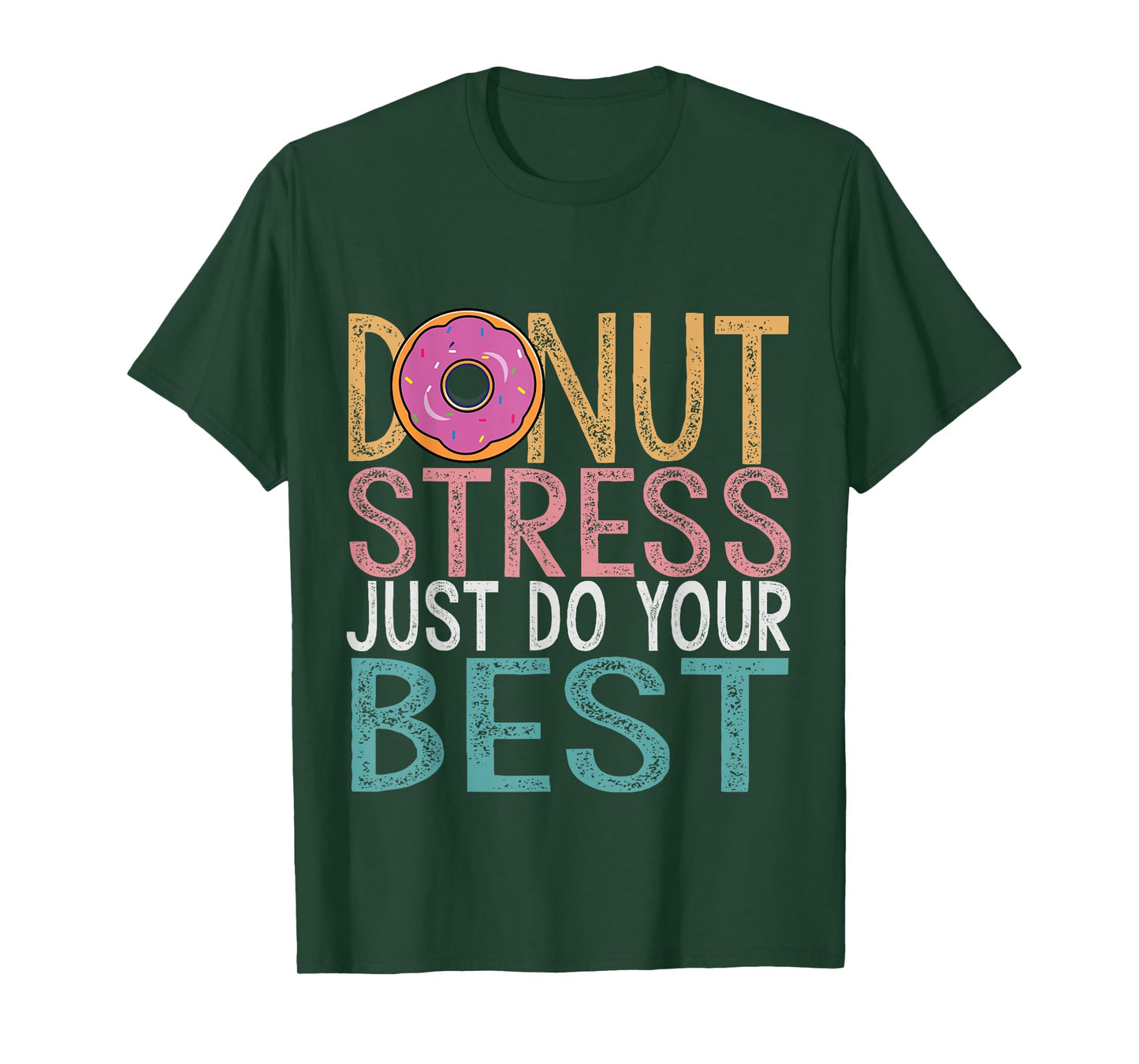 Donut Stress Just Do Your Best Testing Day Teacher Unicorn T-Shirt