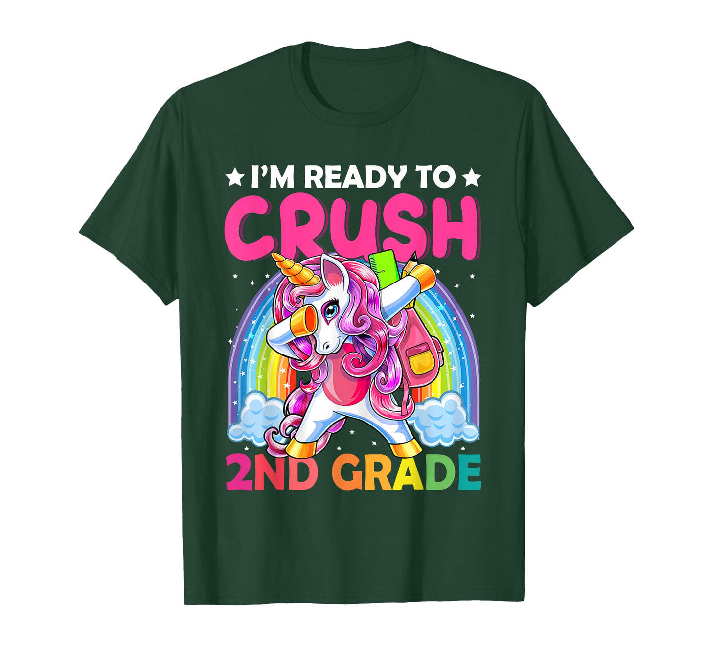 I'm Ready To Crush 2nd Grade Dabbing Unicorn Back to School T-Shirt
