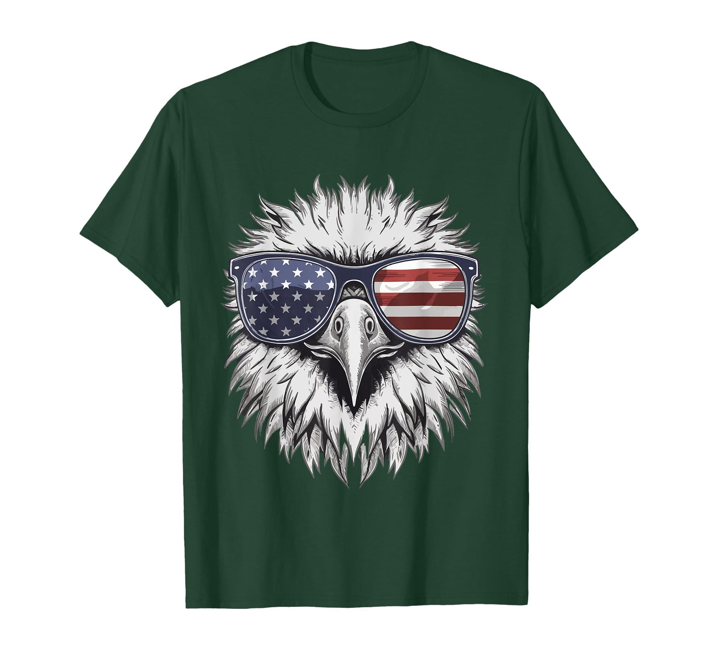 Bald Eagle Proud Patriotic American US Flag 4th Of July T-Shirt
