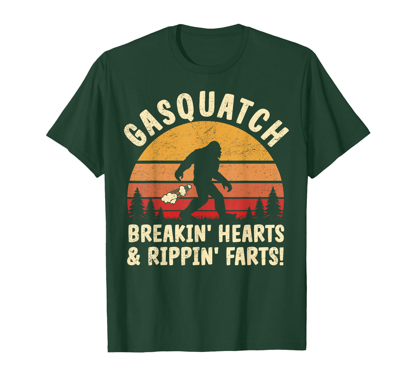 Farting Bigfoot Breaking Hearts And Ripping Farts Sasquatch T-Shirt