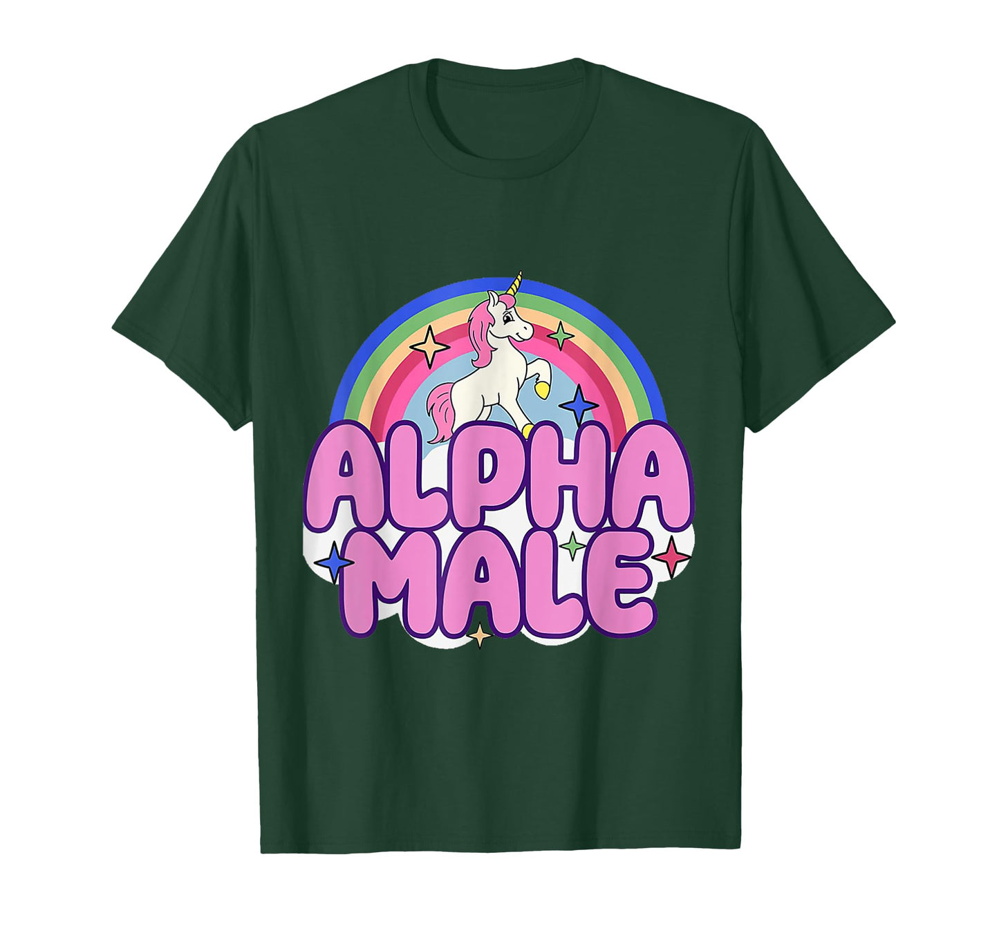 Ironic Alpha Male Unicorn Rainbow For Men Women T-Shirt