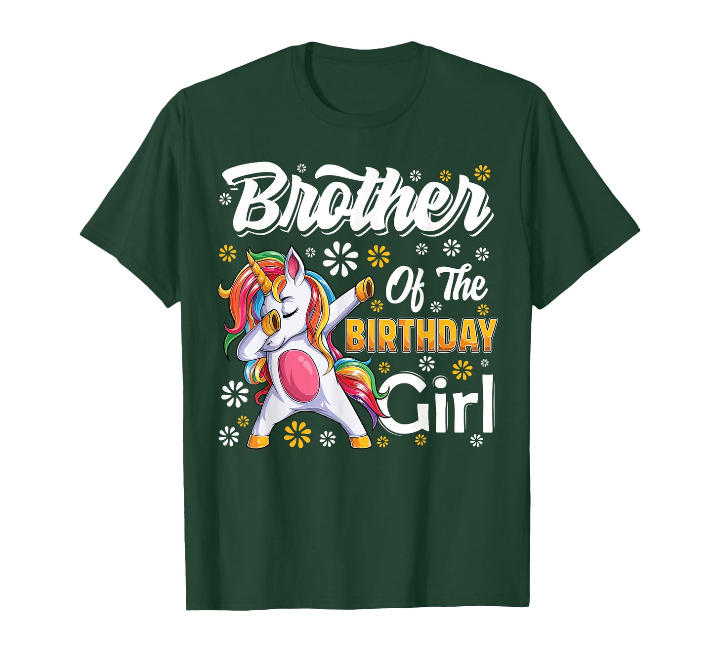 awesome dabbing unicorn birthday Brother Family Matching T-Shirt