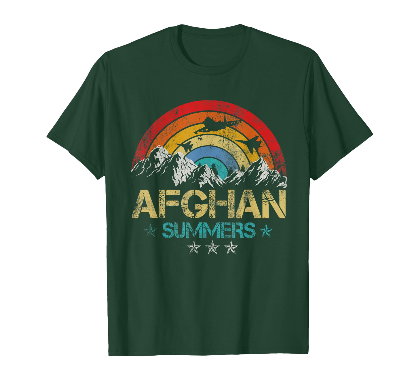 Afghanistan Summer Veteran Fighter Jet Patriotic 4th of July T-Shirt