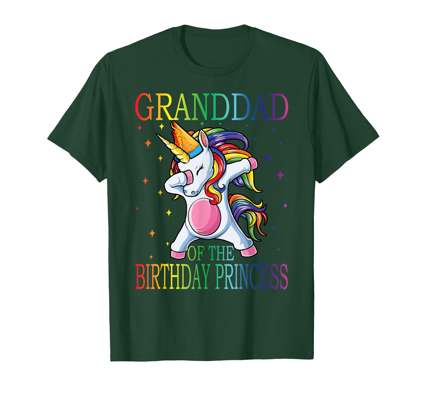 Granddad Of The Birthday Princess Unicorn T-Shirt