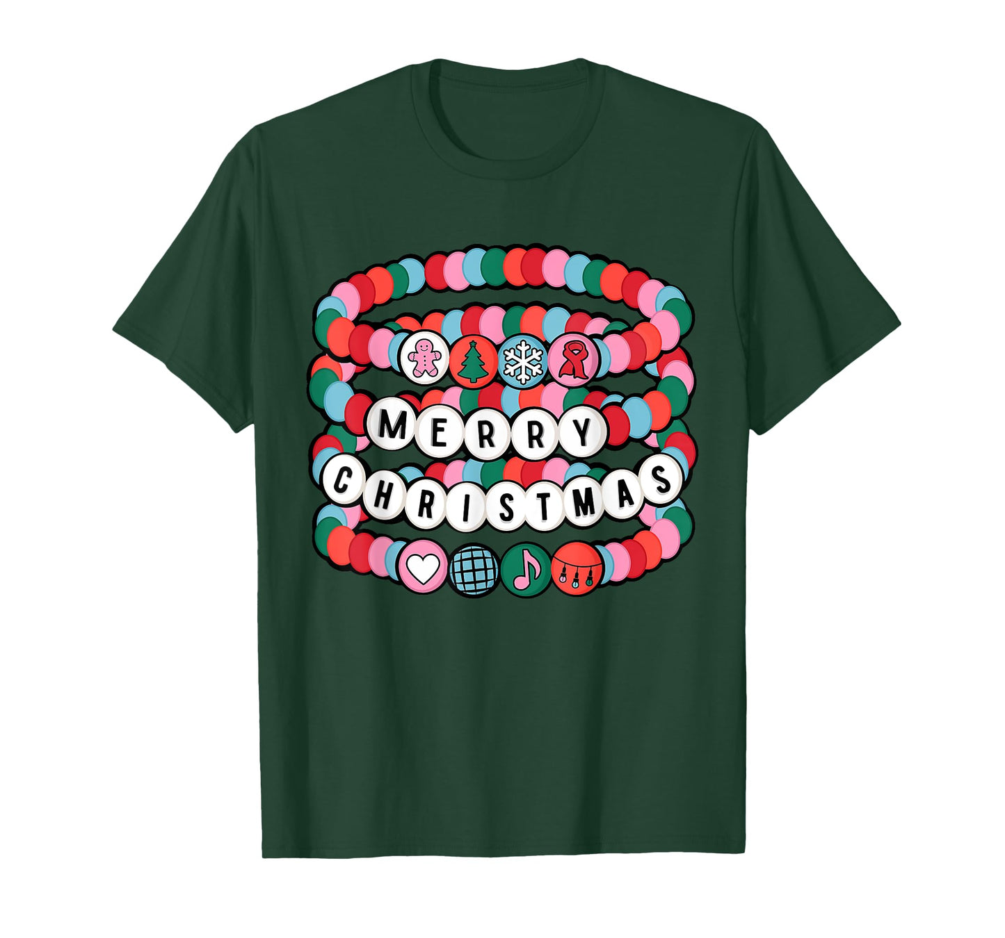 Merry Christmas Friendship Bracelet Friendsmas Bestie Xmas T-Shirt
