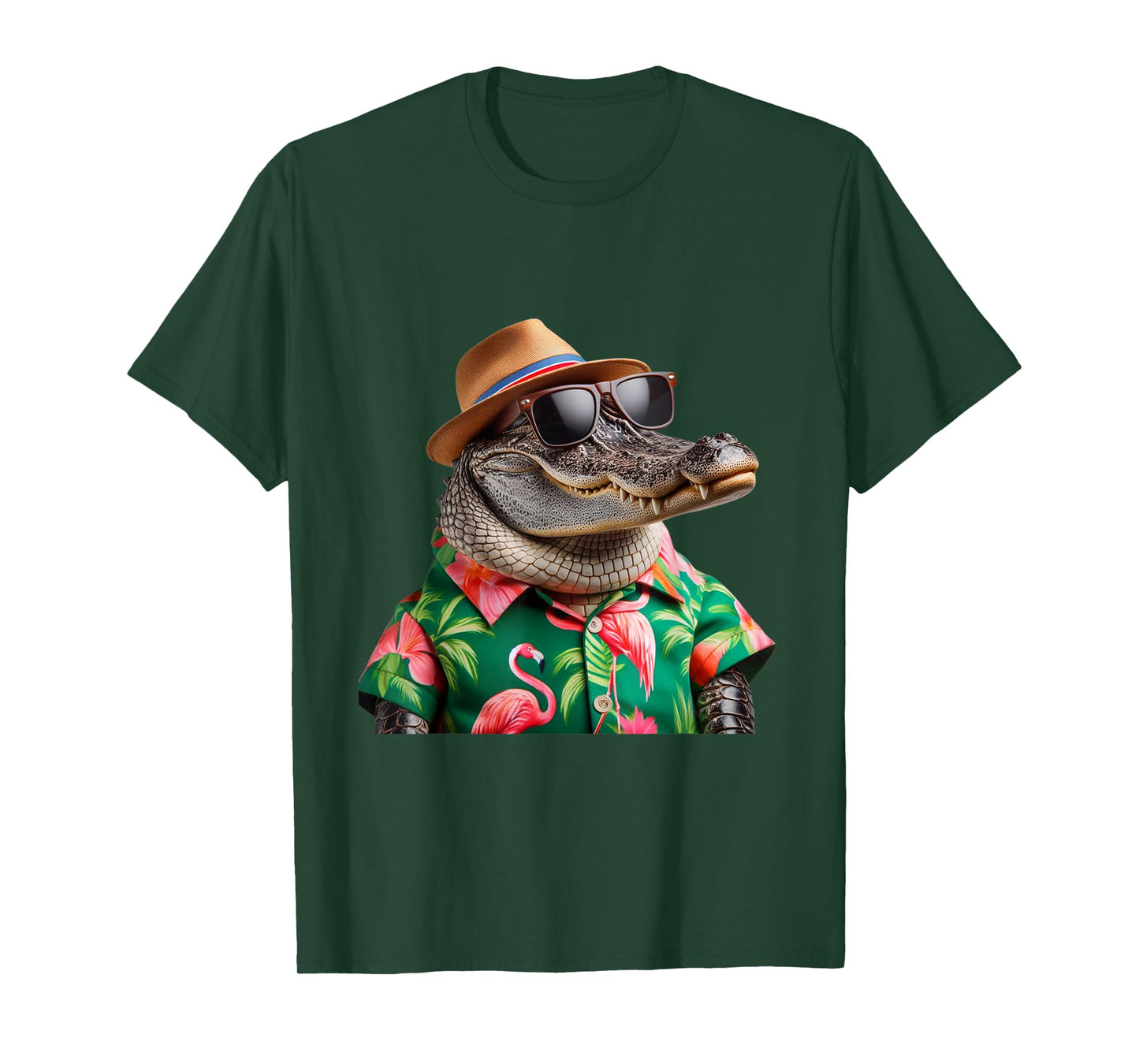 Florida Alligator Hawaiian Shirt Funny Vacation Gator Art T-Shirt