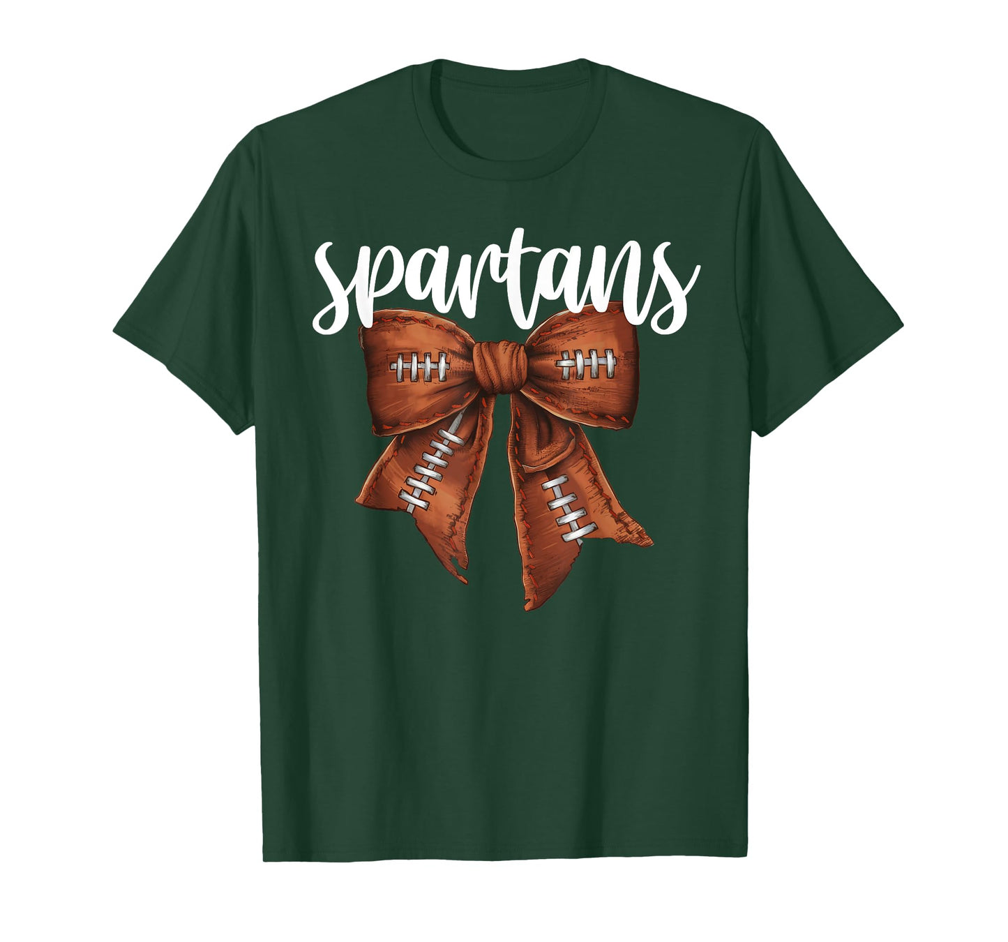Spartans Football Bow School Spirit Team Mascot Game Night T-Shirt