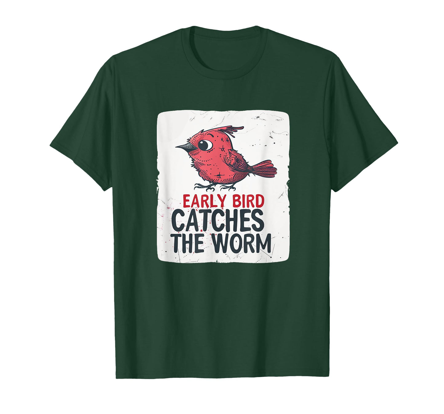 Funny Red Early Bird Costume for Worm Idiom Speech Lovers T-Shirt