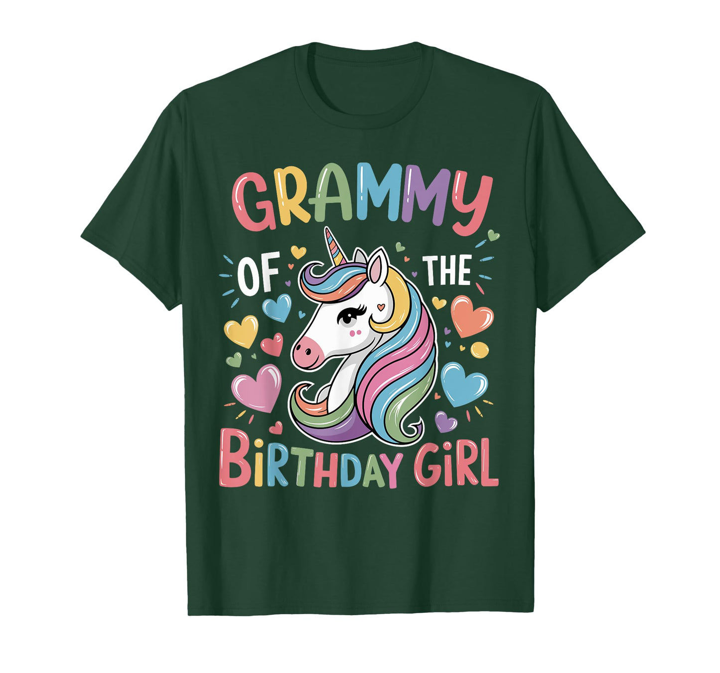 Grammy of The Birthday Girl Matching Unicorn Bday Grandma T-Shirt
