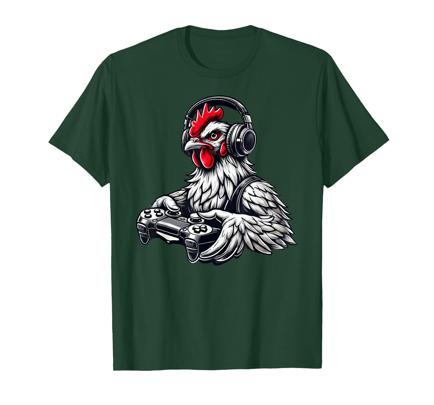 Chicken Funny Video Games Graphic Chicken Gamers T-Shirt