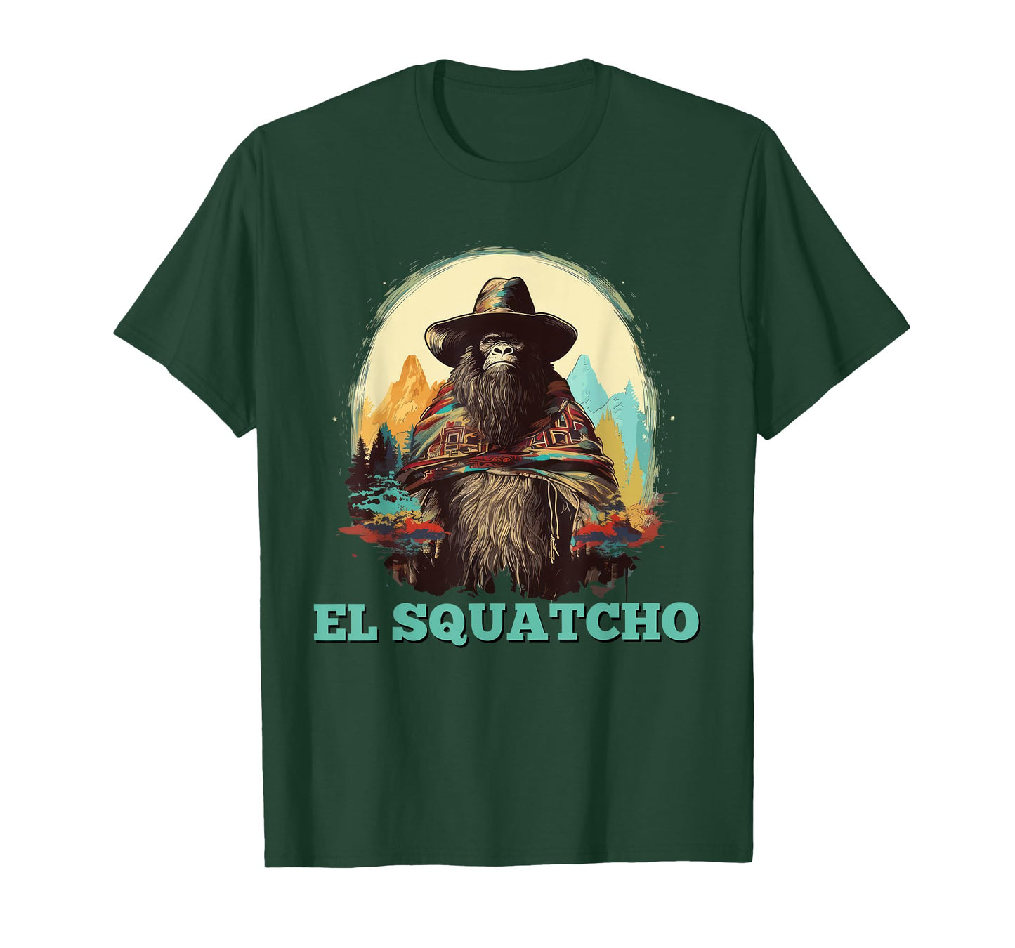 El Squatcho Vintage Bigfoot Western Mexican Sasquatch Funny T-Shirt