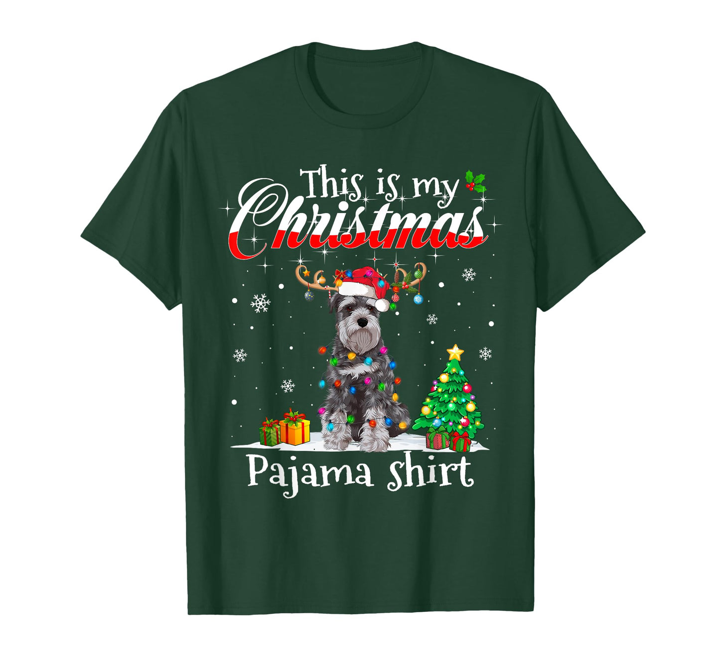 This Is My Christmas Pajama Schnauzer Lover Dog Men Women Kids T-Shirt