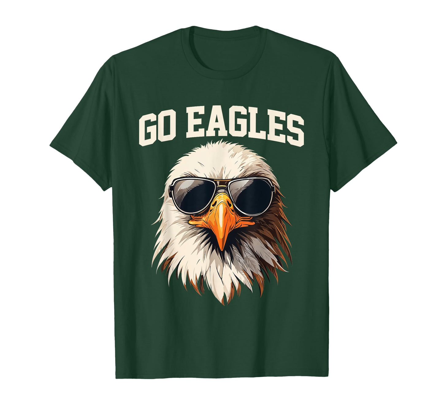 Go Eagle Flying Bird Cool Face Eagle With Sunglasses T-Shirt