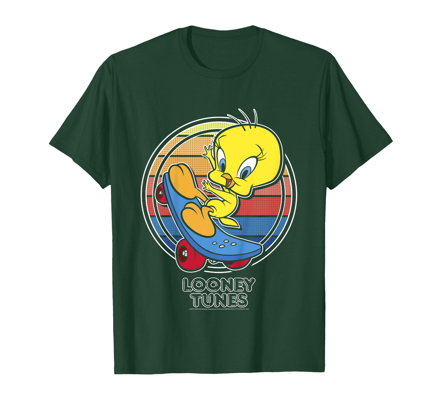 Kids Looney Tunes Tweety Bird Skate Portrait T-Shirt