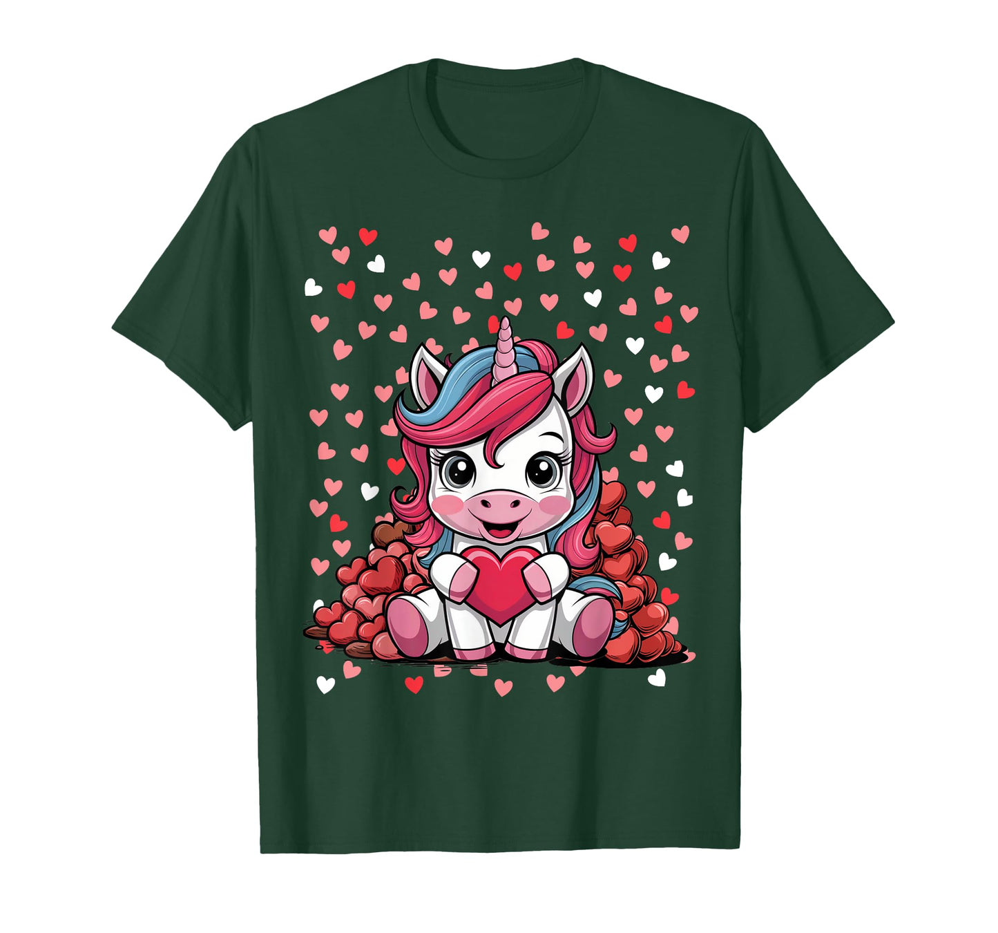 Valentines Outfit Idea For Kids Unicorn Themed Valentines T-Shirt