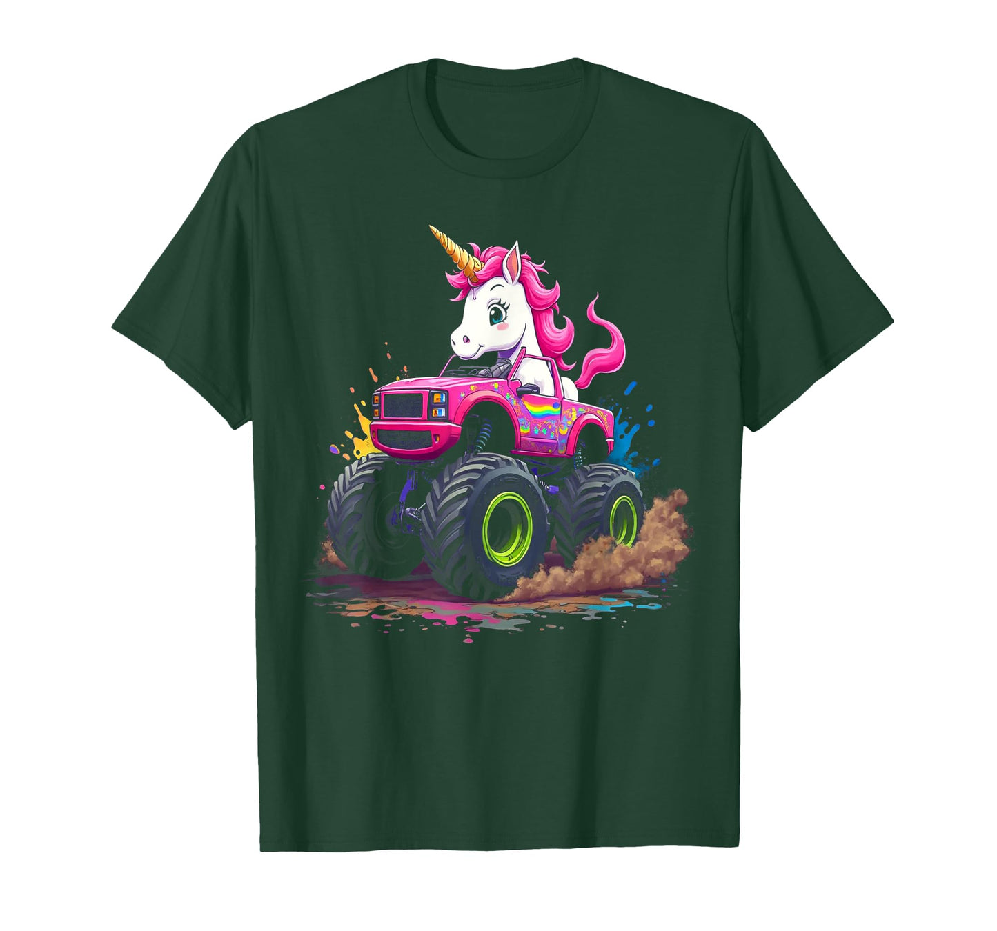 Monster Truck Unicorn Birthday Party Monster Truck Girl T-Shirt