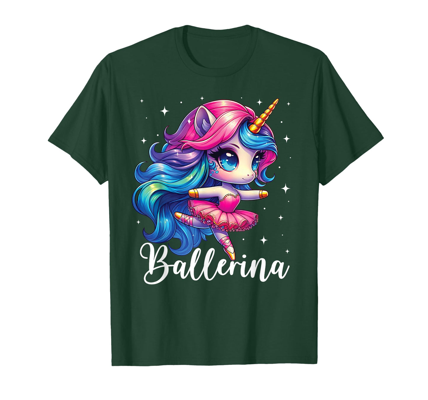 Ballerina Dancer Unicorn Girl Cute Ballet Kids Toddler T-Shirt