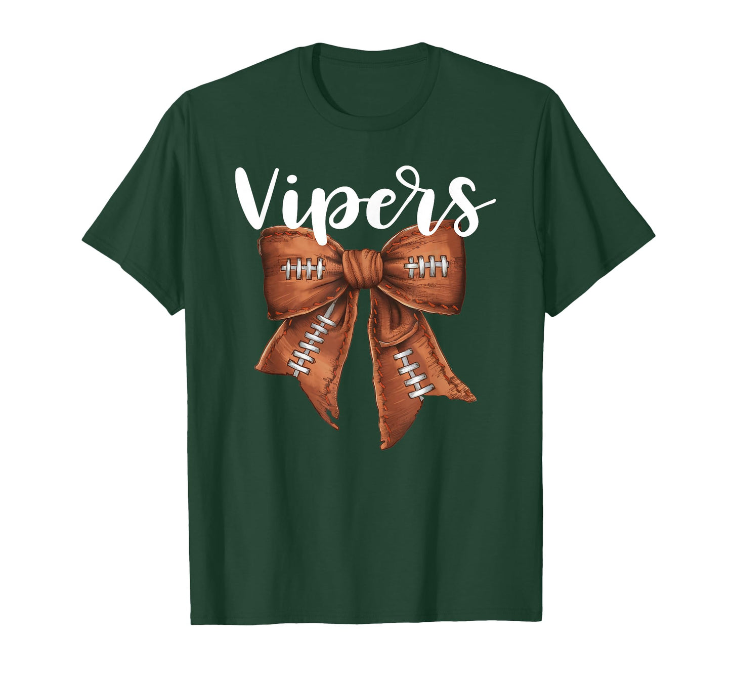 Vipers Football Bow School Spirit Team Mascot Game Night T-Shirt