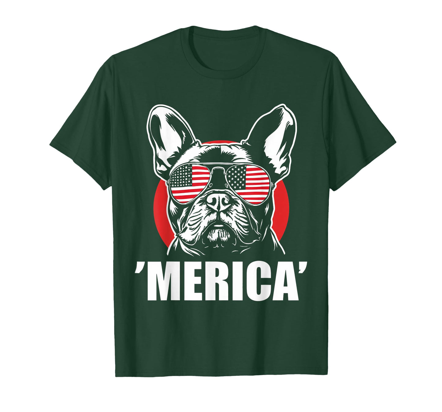 American Flag Merica French Bulldog 4th Of July kids women T-Shirt