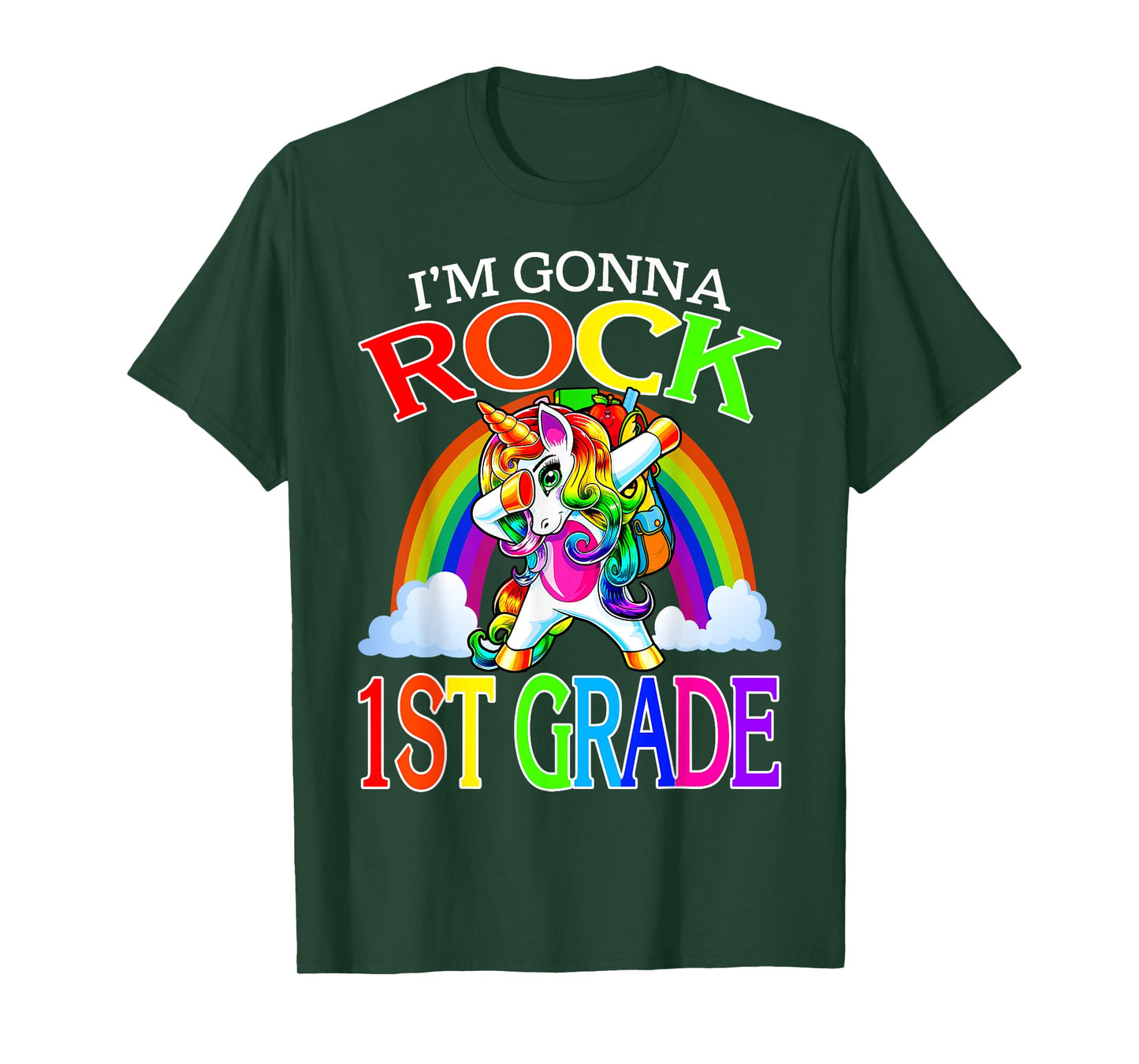 I'm Gonna Rock 1st Grade Unicorn Rainbow Back To School T-Shirt