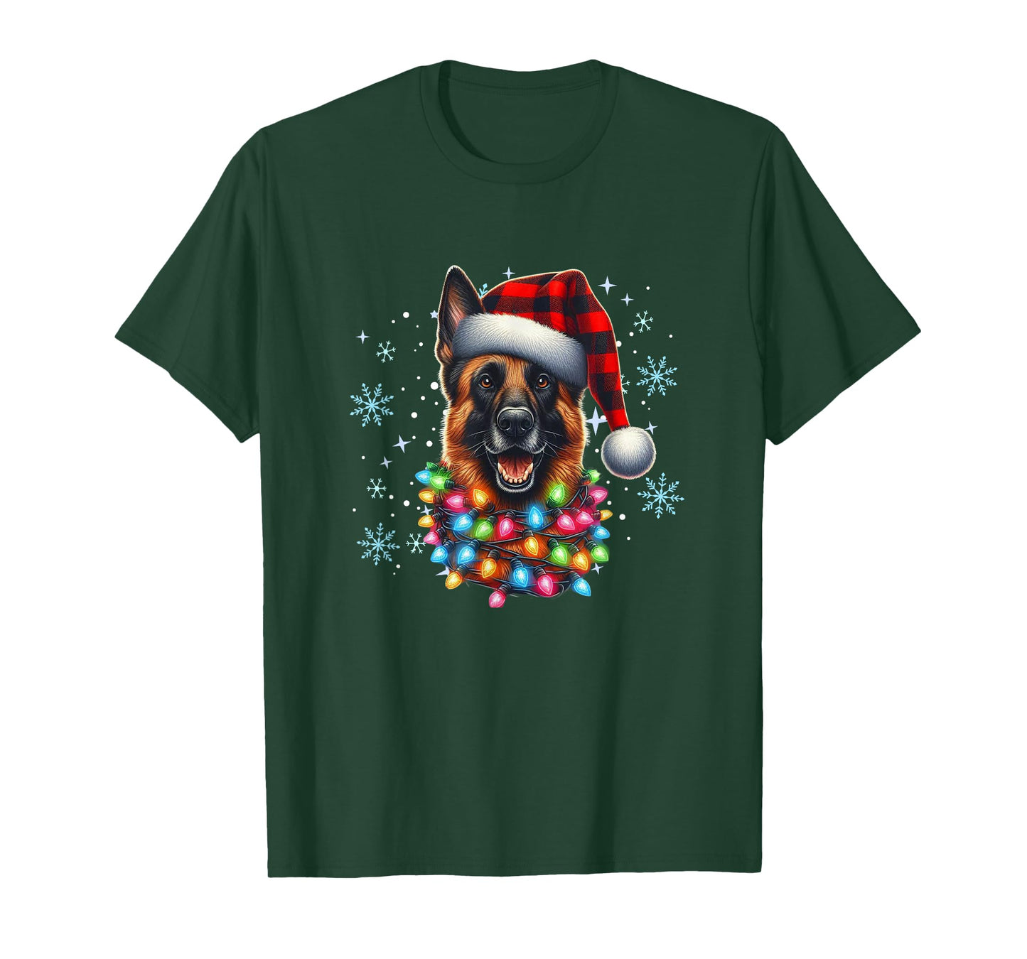 Belgian Shepherd Christmas Xmas Malinois Lover T-Shirt