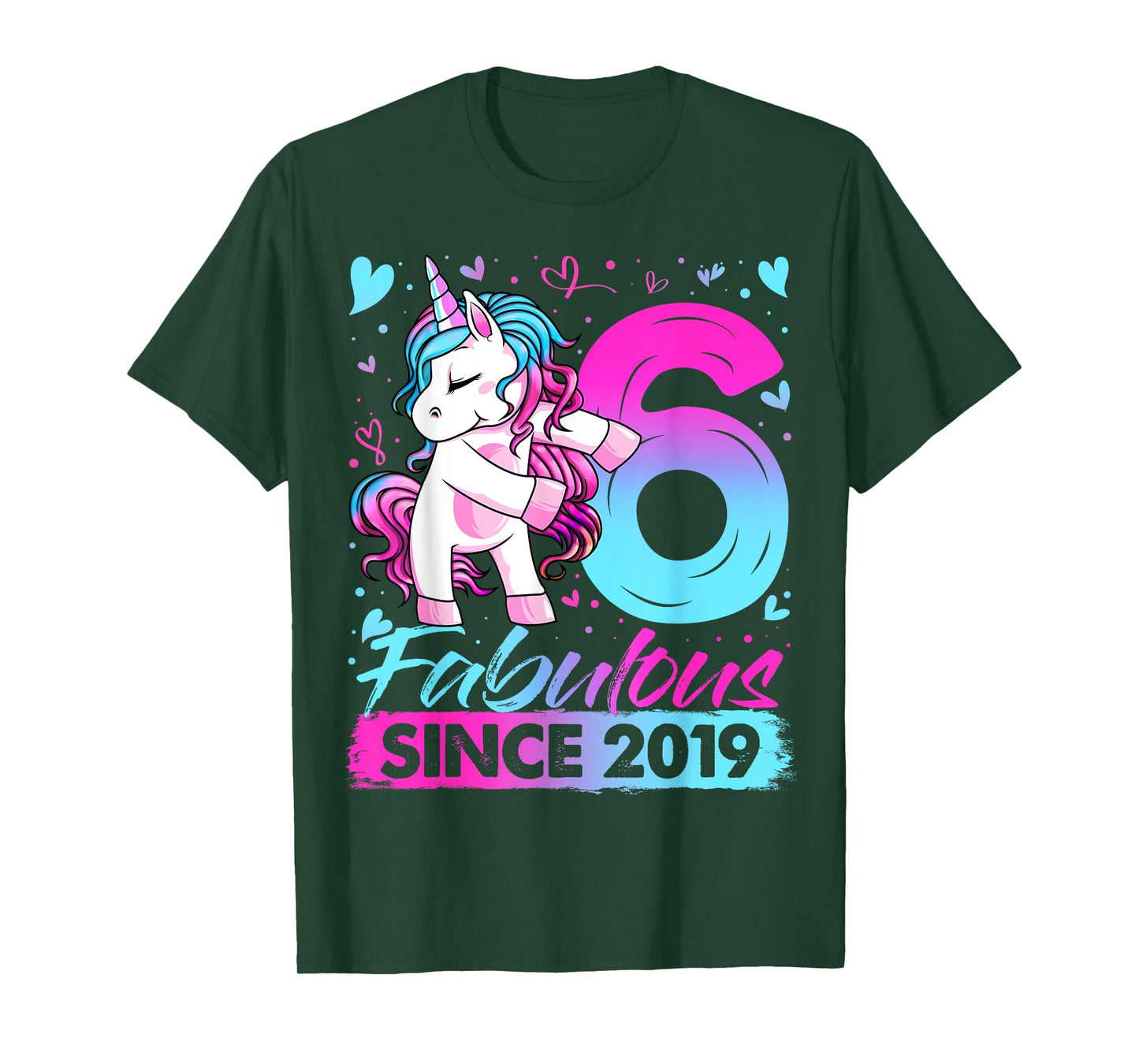 6 Year Old Unicorn Gifts For Girls 6th Birthday Girl Party T-Shirt