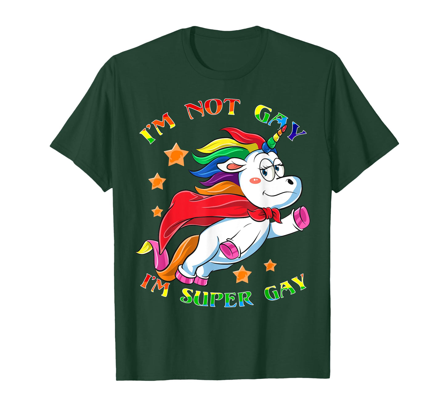 Unicorn Pride LGBT Ich bin nicht schwul Ich bin super schwul T-Shirt