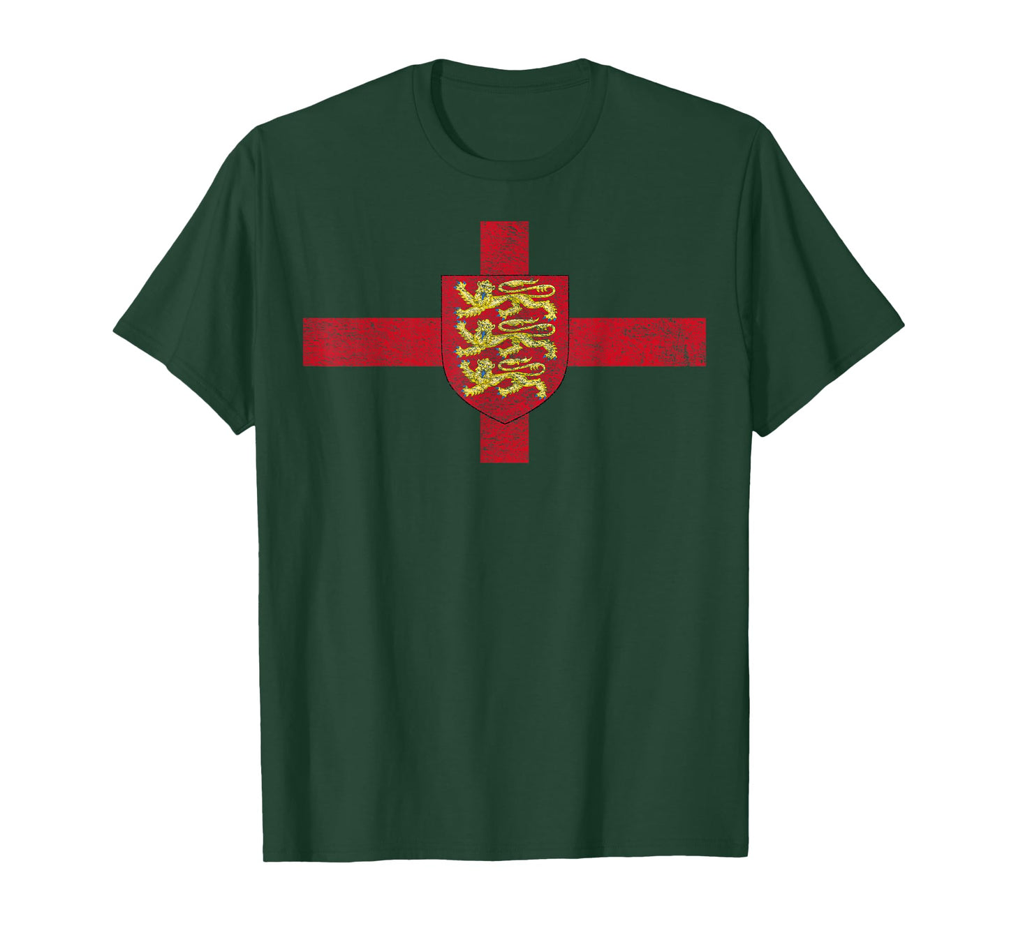 ENGLAND FLAG ROYAL ARMS SAINT GEORGE'S CROSS ENGLISH T-Shirt