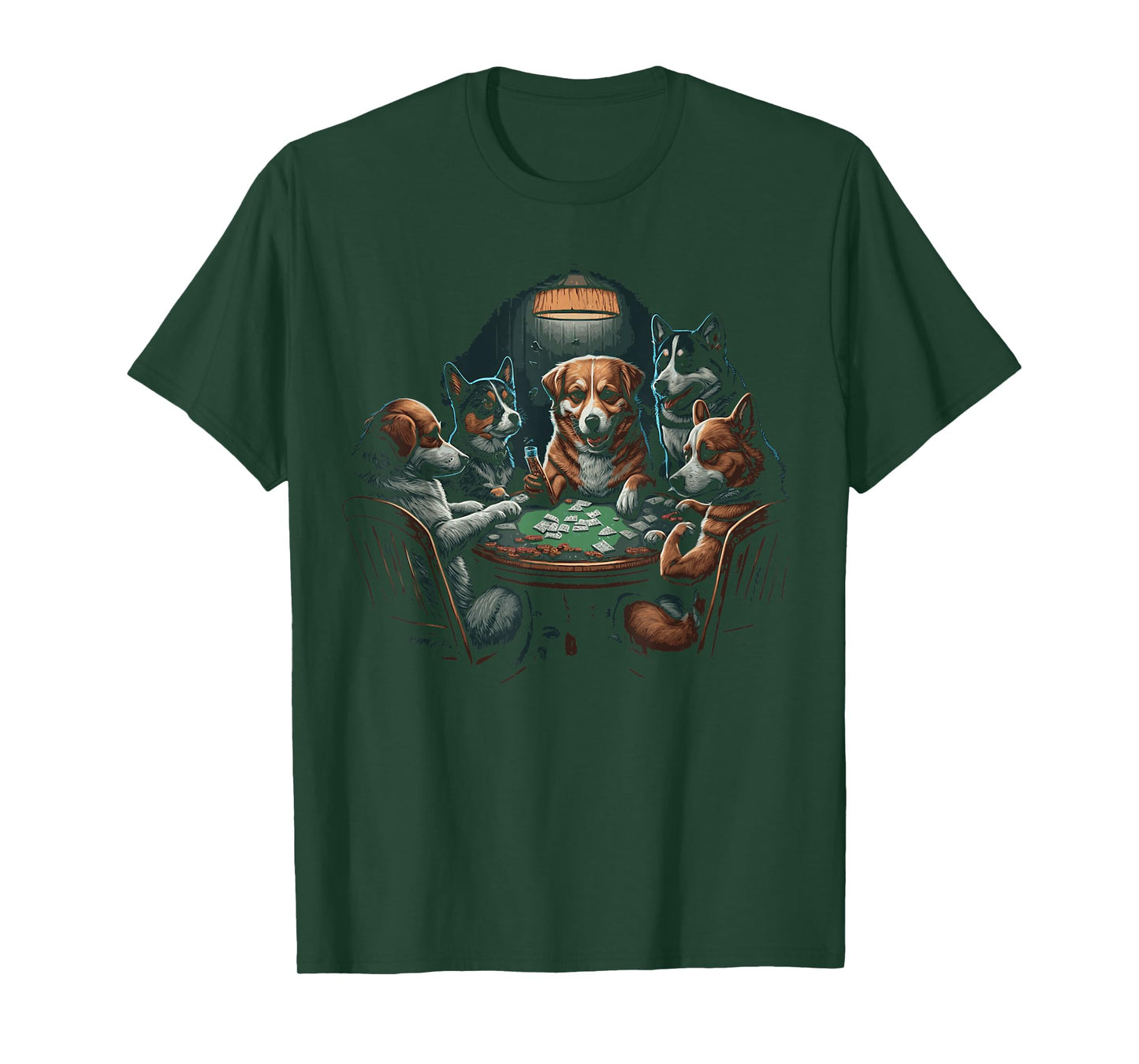 Dogs Playing Poker Cards Dog Casino Player Gambling T-Shirt for Men Women